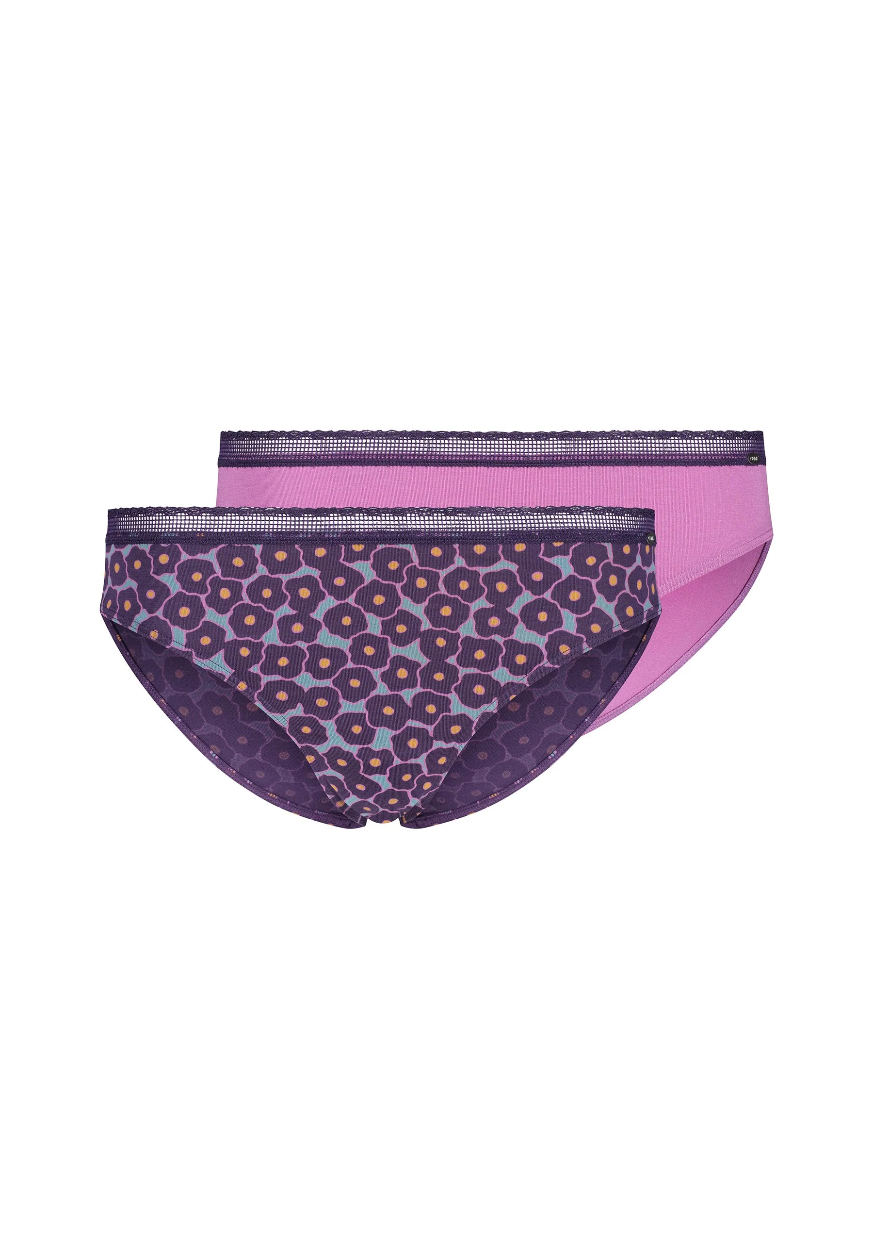 Bamboo Lace Print Bikini briefs 2 pack | lavenderflowers selection 080940-08S480 - Image 3