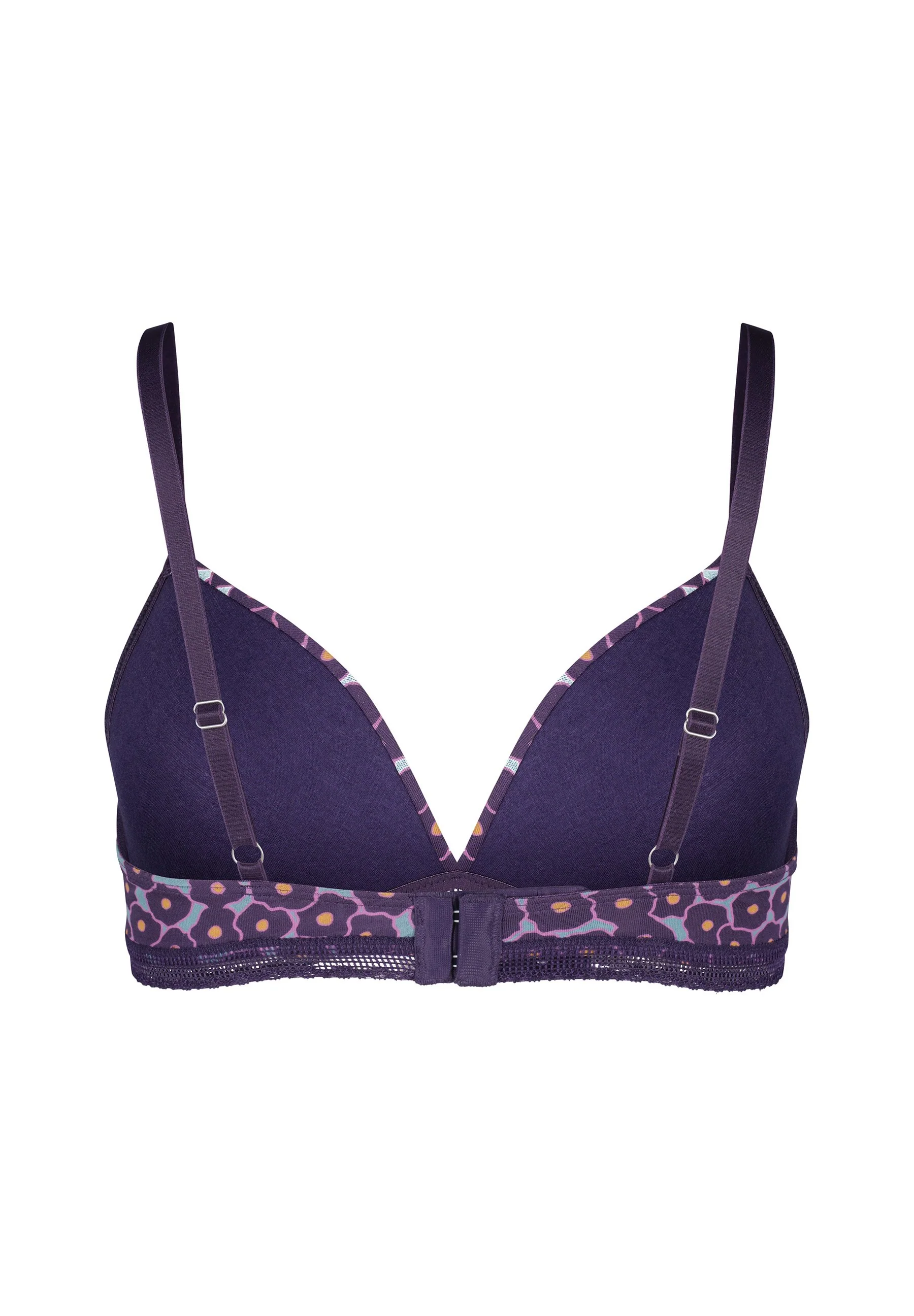 Bamboo Lace Print Padded triangle bra | lavender flowers 080939-08S472 - Image 4