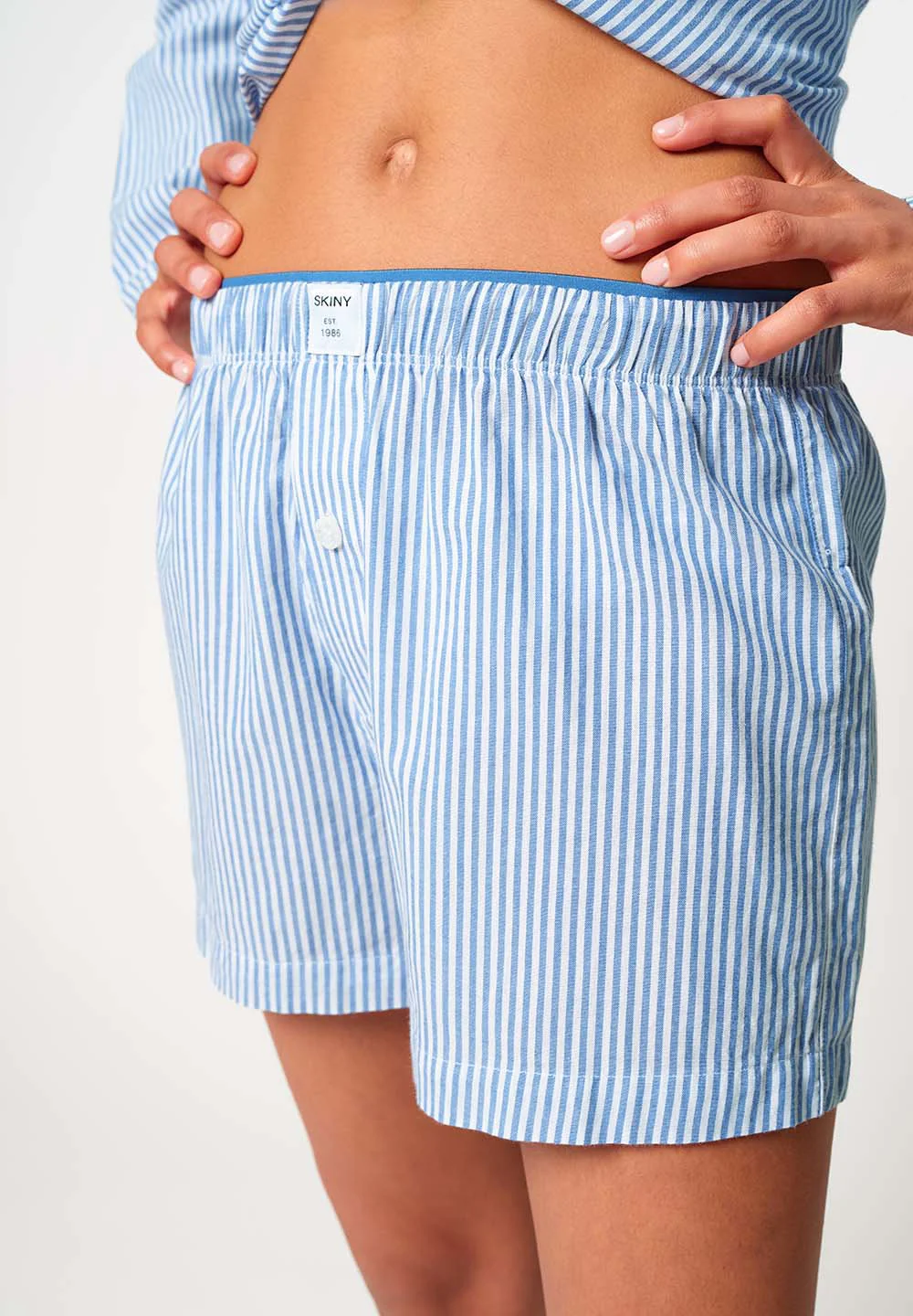 Boxersensation Unisex boxer shorts | blue microstripes 083043-08S732 - Image 8