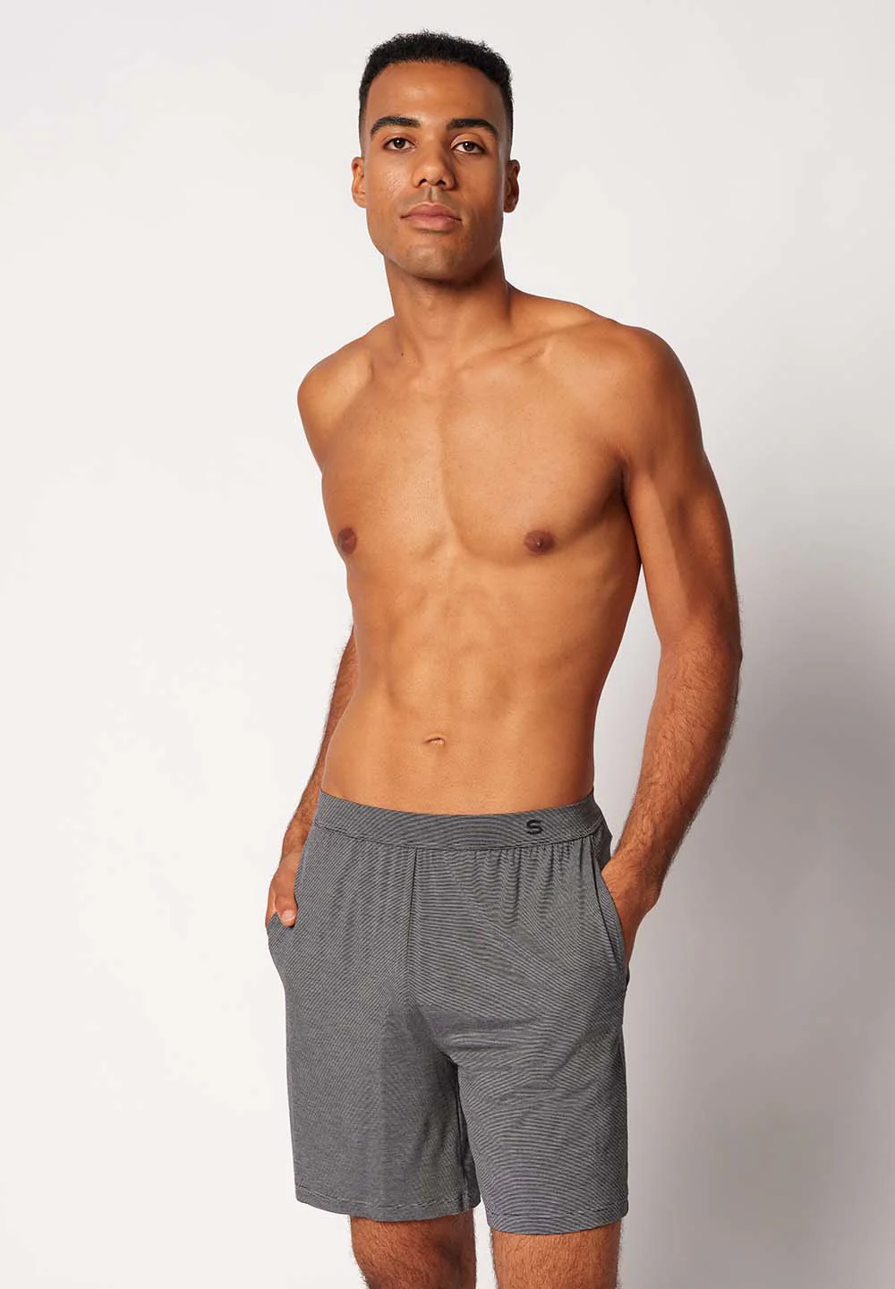 Cooling Deluxe Night Shorts | black stripes 082994-08S016