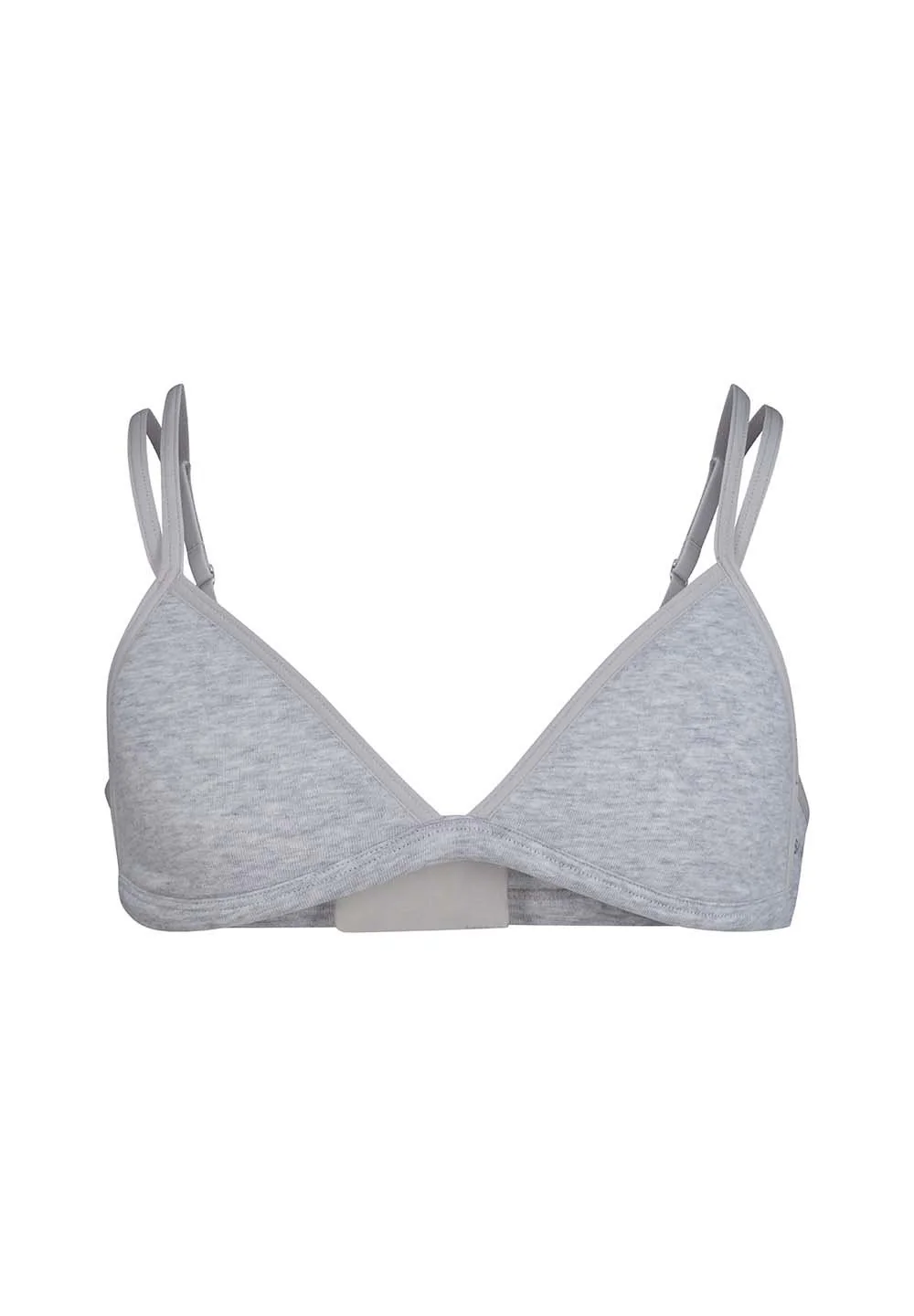 Cotton Essentials Girls padded triangle bra | quietgrey melange 085343-08S338
