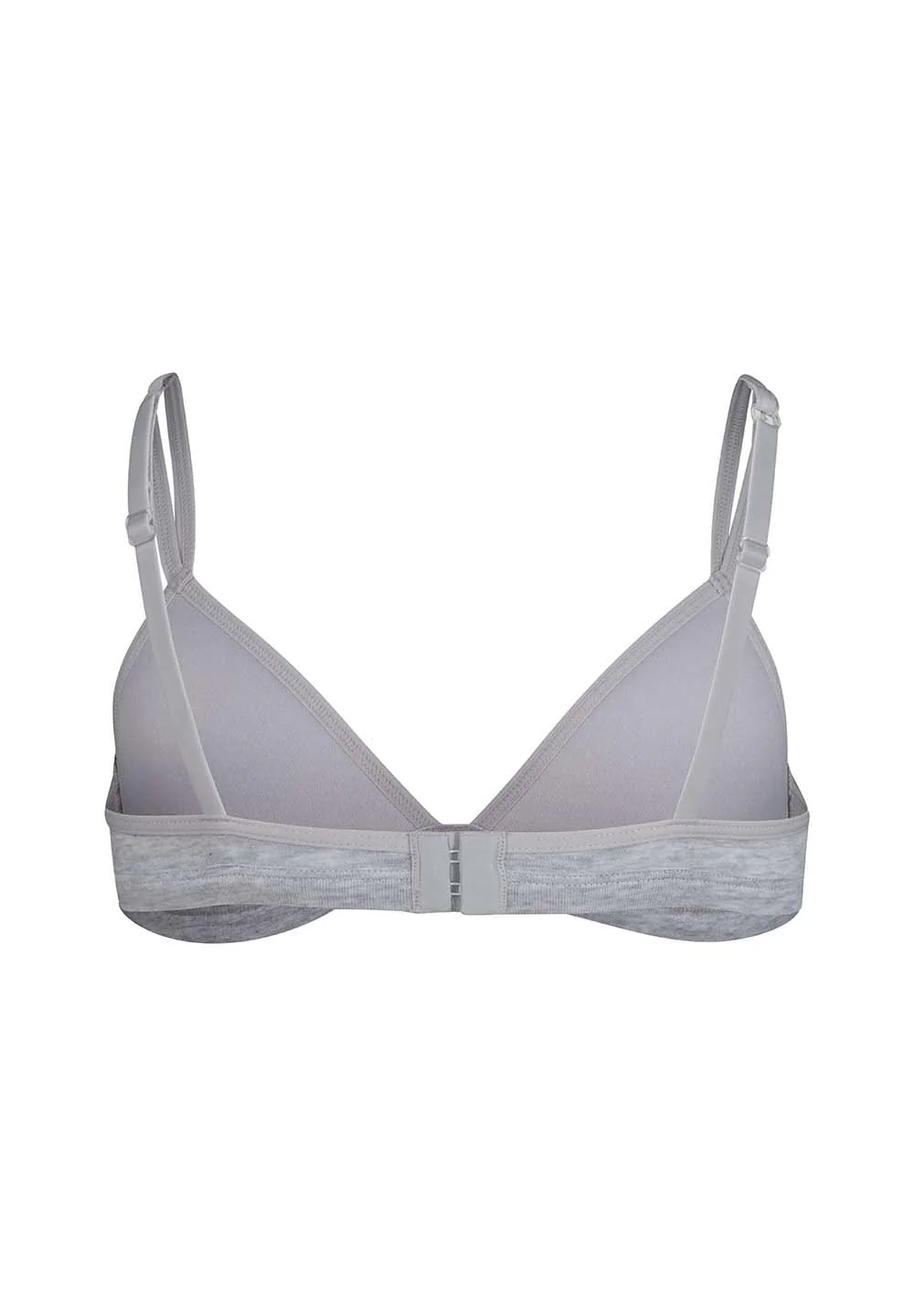 Cotton Essentials Girls padded triangle bra | quietgrey melange 085343-08S338 - Image 2