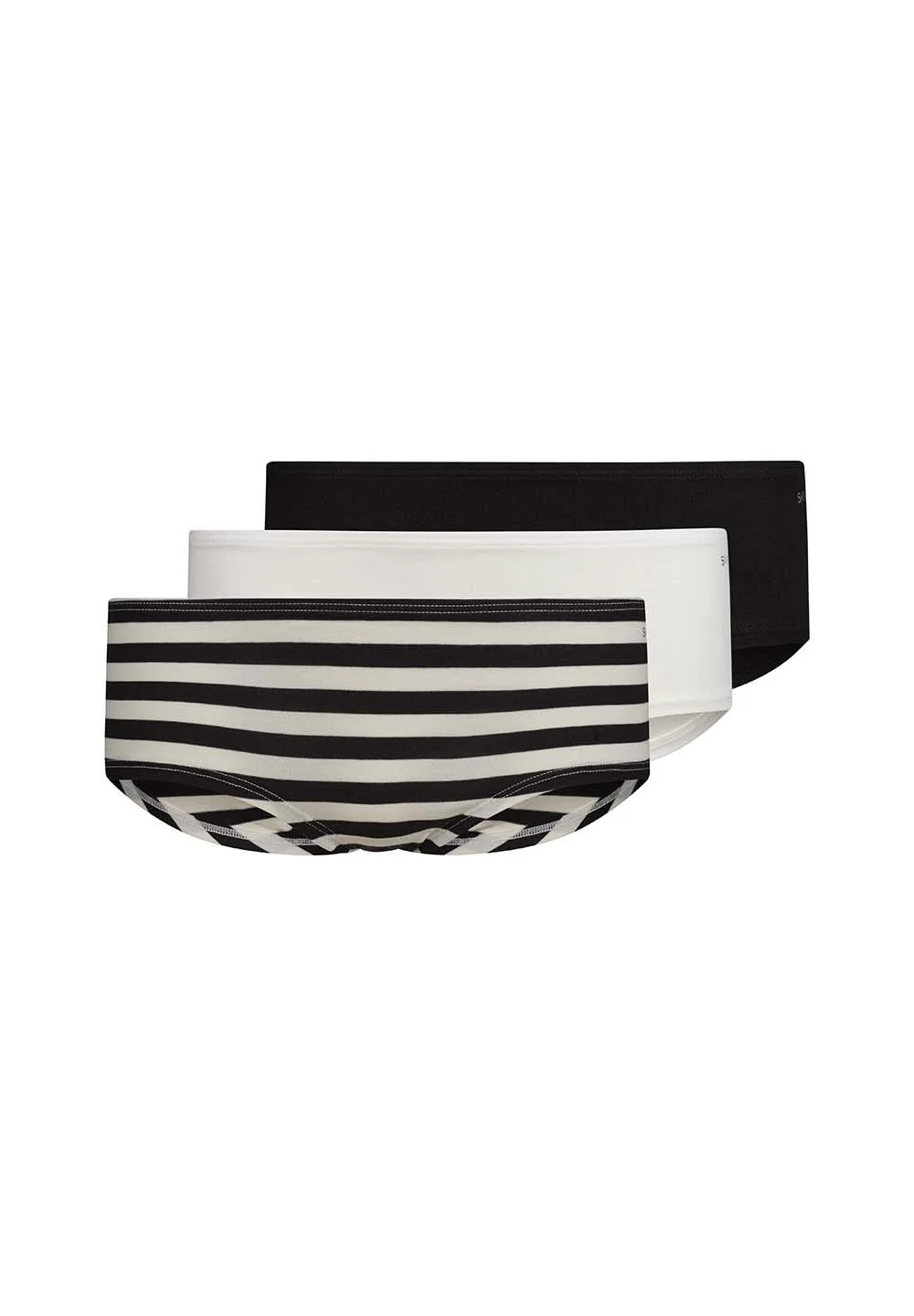 Cotton Multipacks Girls panty 3 pack | ivoryblackstripes selection 030035-08S941