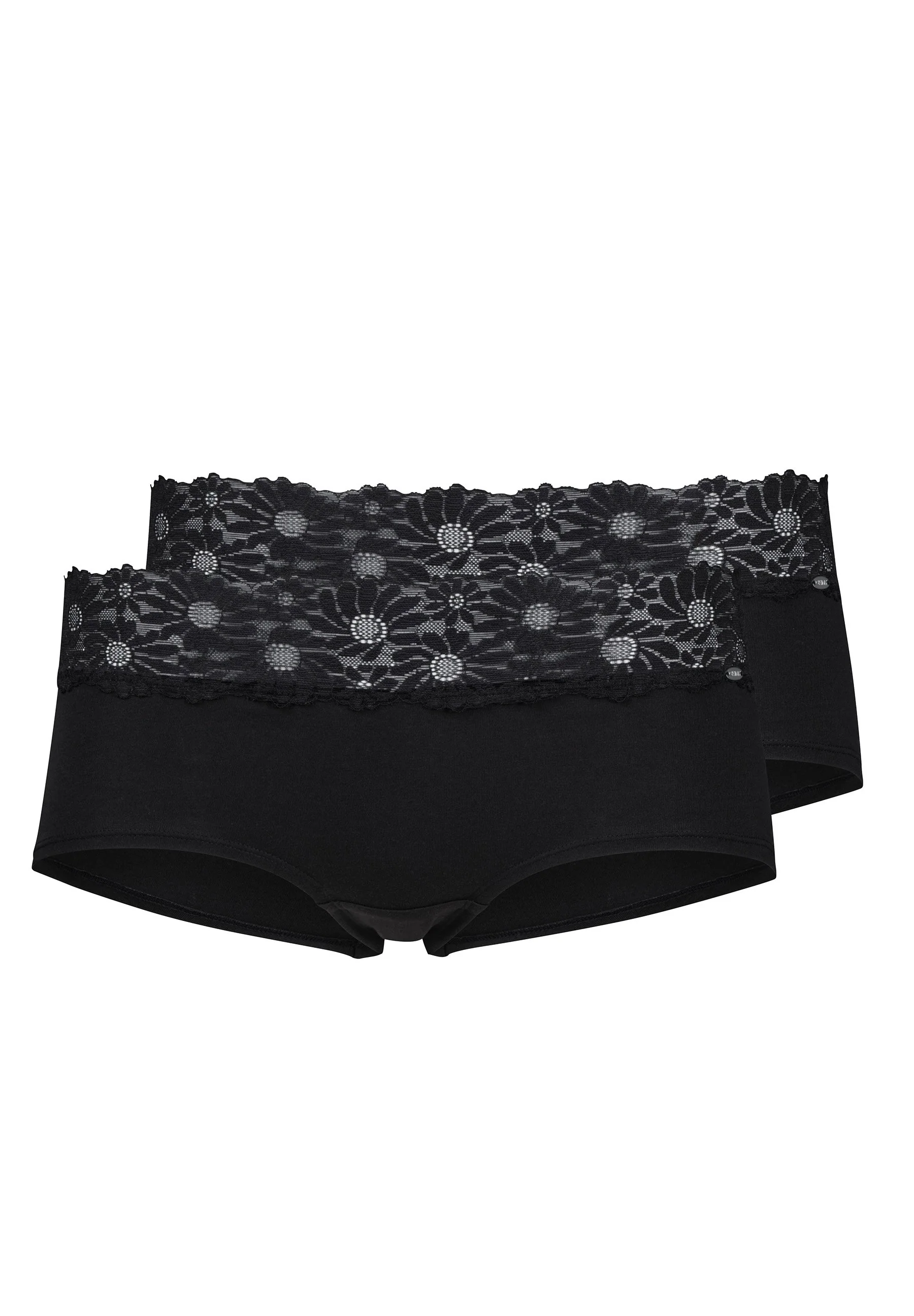 CottonLace Essentials Boyleg shorts 2 pack | black 080604-087665 - Image 3