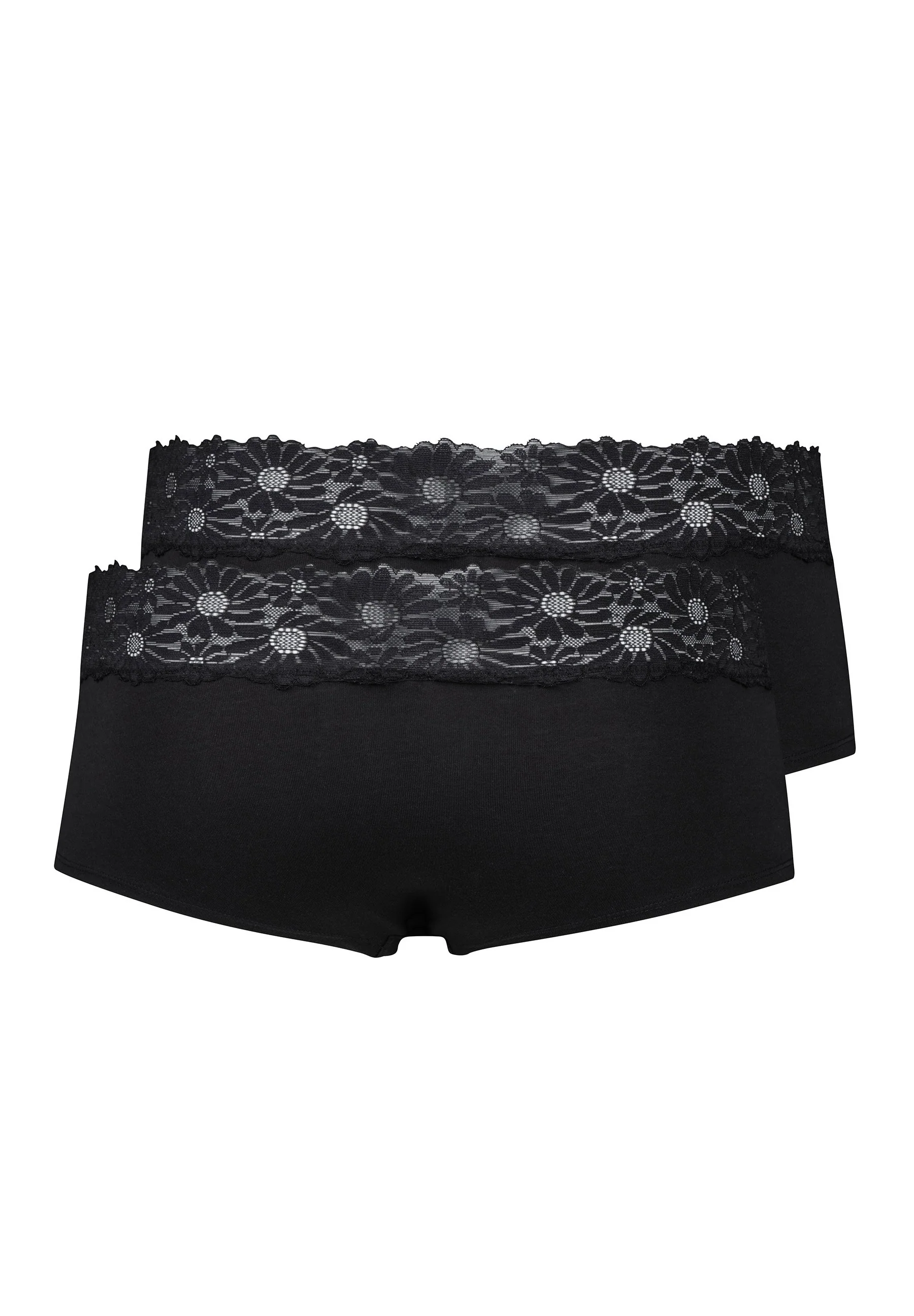 CottonLace Essentials Boyleg shorts 2 pack | black 080604-087665 - Image 4