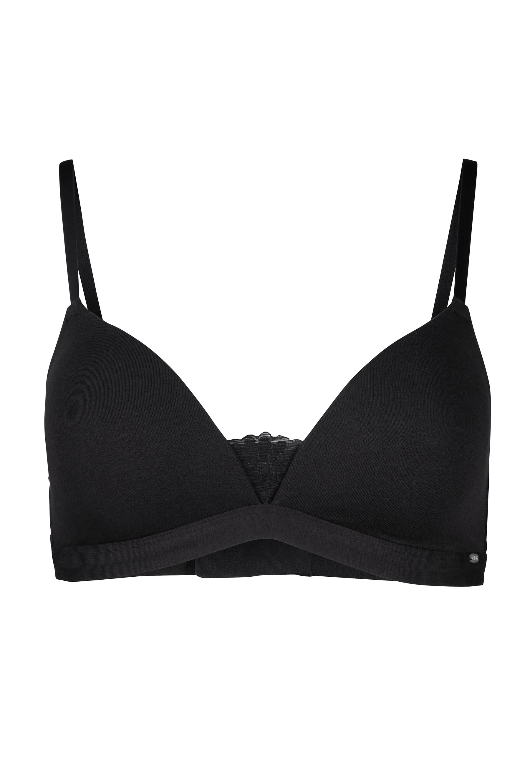 CottonLace Essentials Padded triangle bra | black 080599-087665 - Image 3