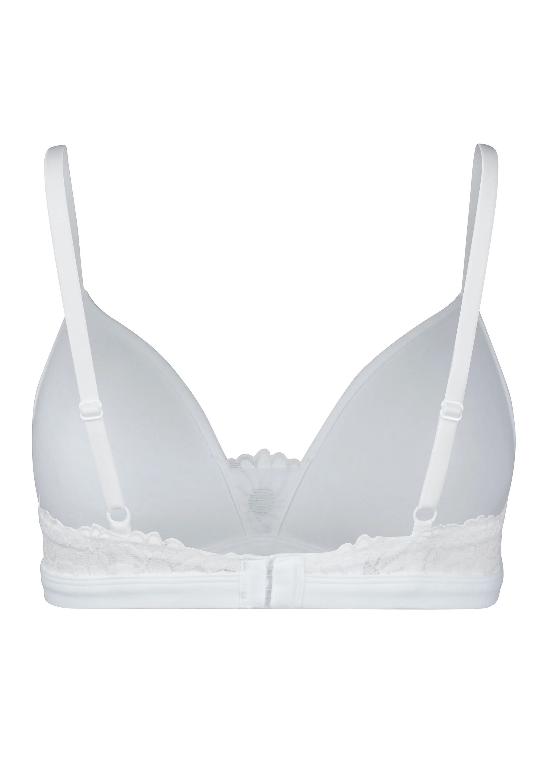 CottonLace Essentials Padded triangle bra | white 080599-080500 - Image 4