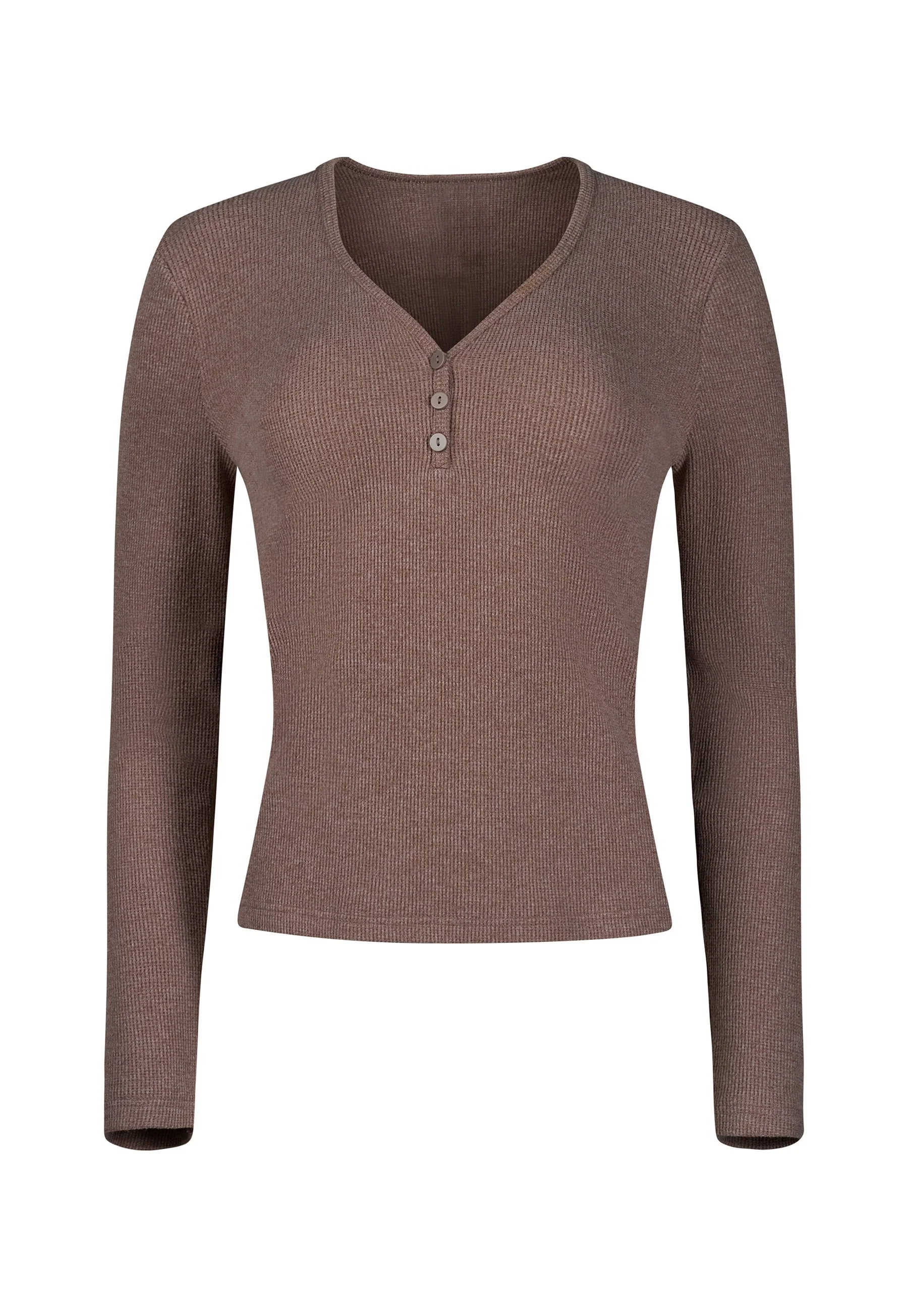 Cozy Waffles Shirt long sleeve | taupe 087737-08A312 - Image 3
