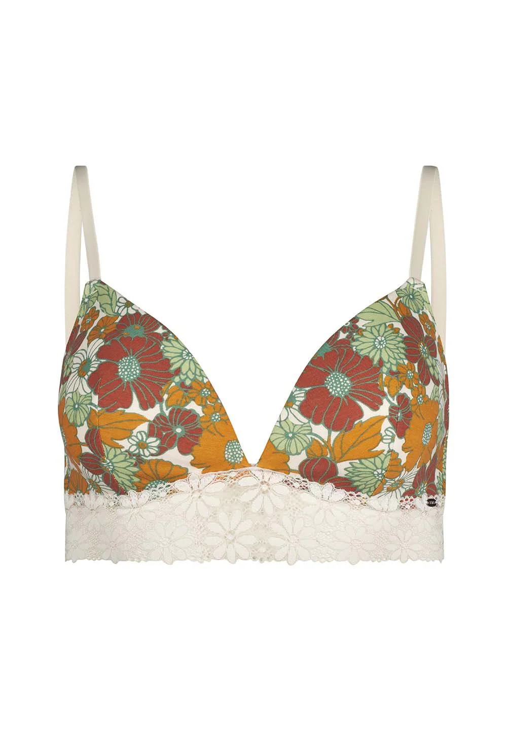 Every Day In Cotton Lace Padded triangle bra | garden flowers 080821-08S415 - Image 3
