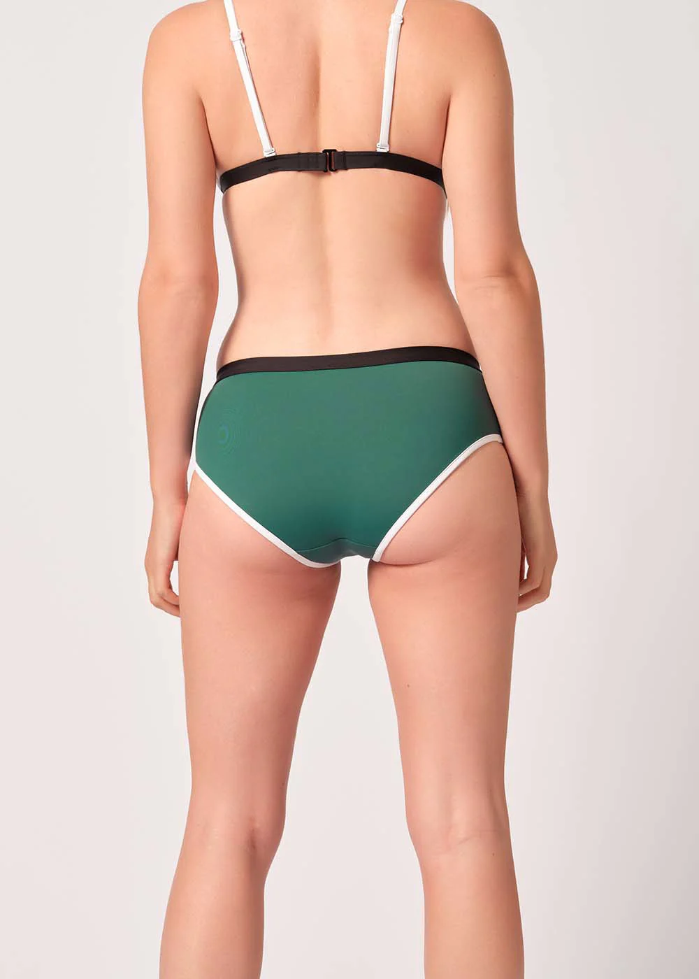 Every Summer In Color Block Midi bikini bottoms | botanicalgreen colorblock 080664-08S433 - Image 2