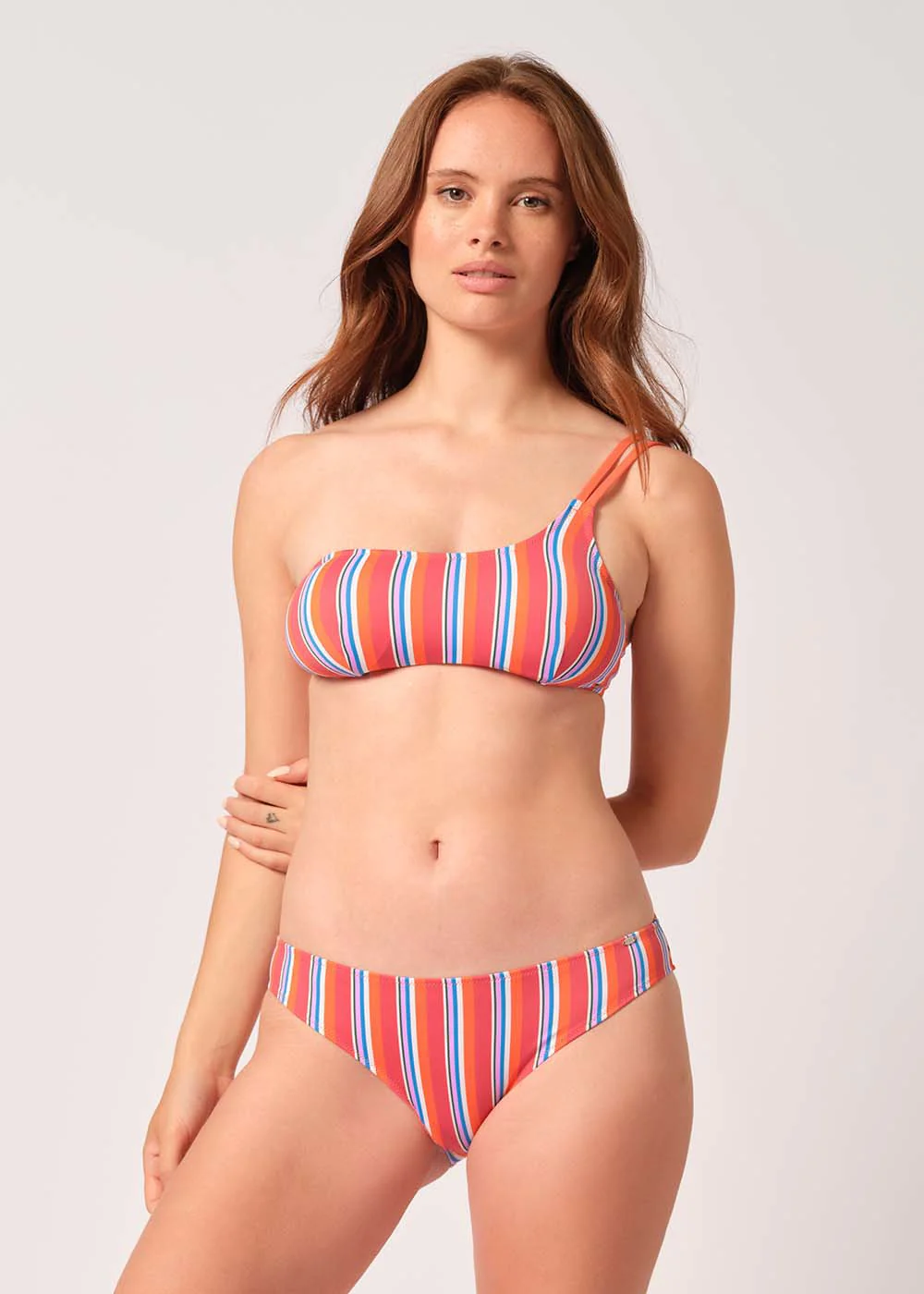Every Summer In Micro Straps Bikini top | beach stripes 080870-08S431