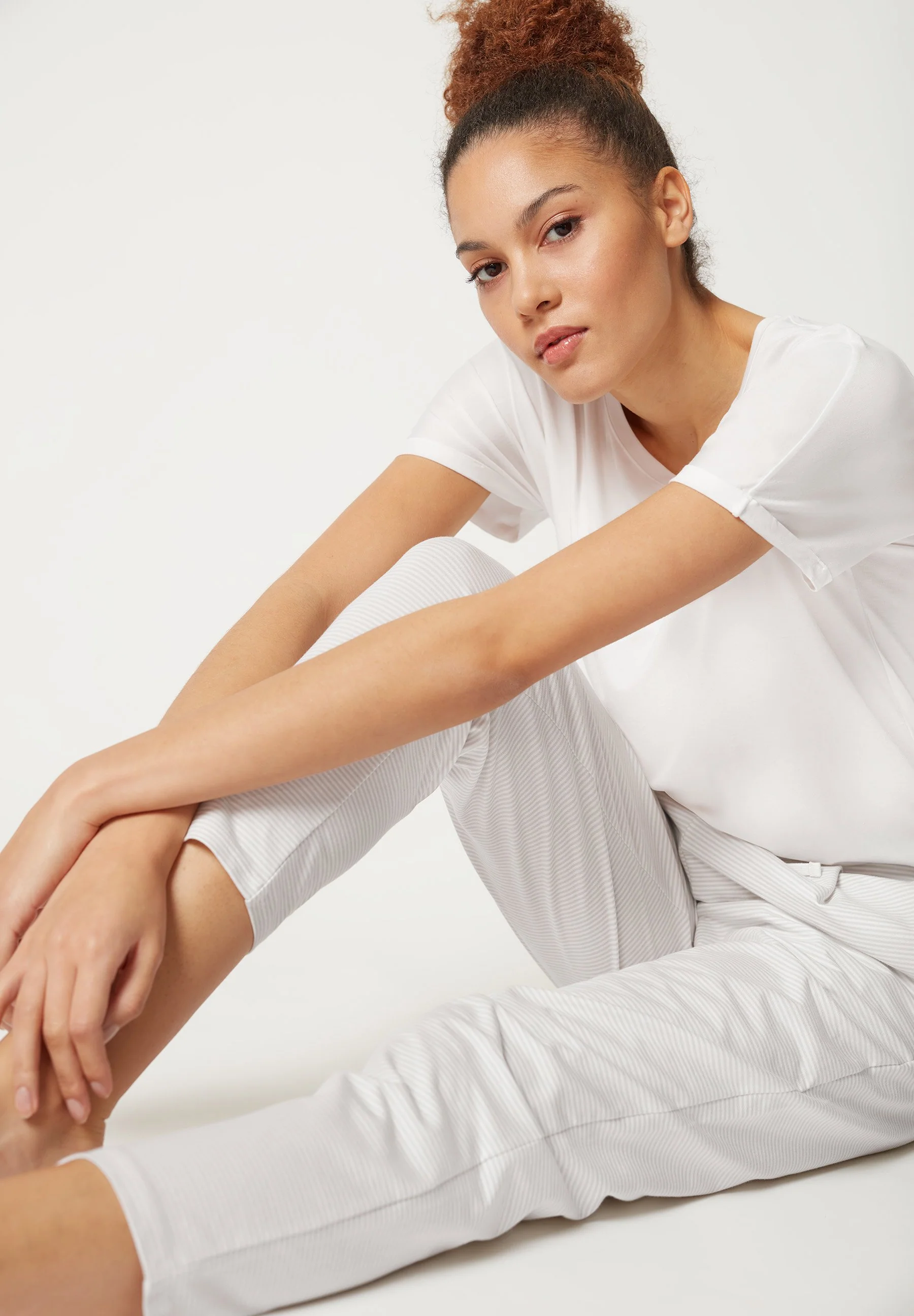 Night In Mix & Match Pants long | quietgrey stripes 080780-08S334 - Image 5