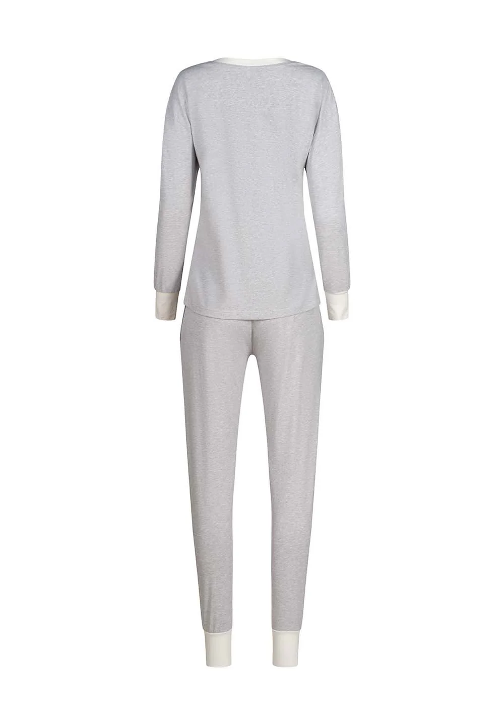 Night In Mix & Match Pyjama long | grey melange 086964-08S950 - Image 4