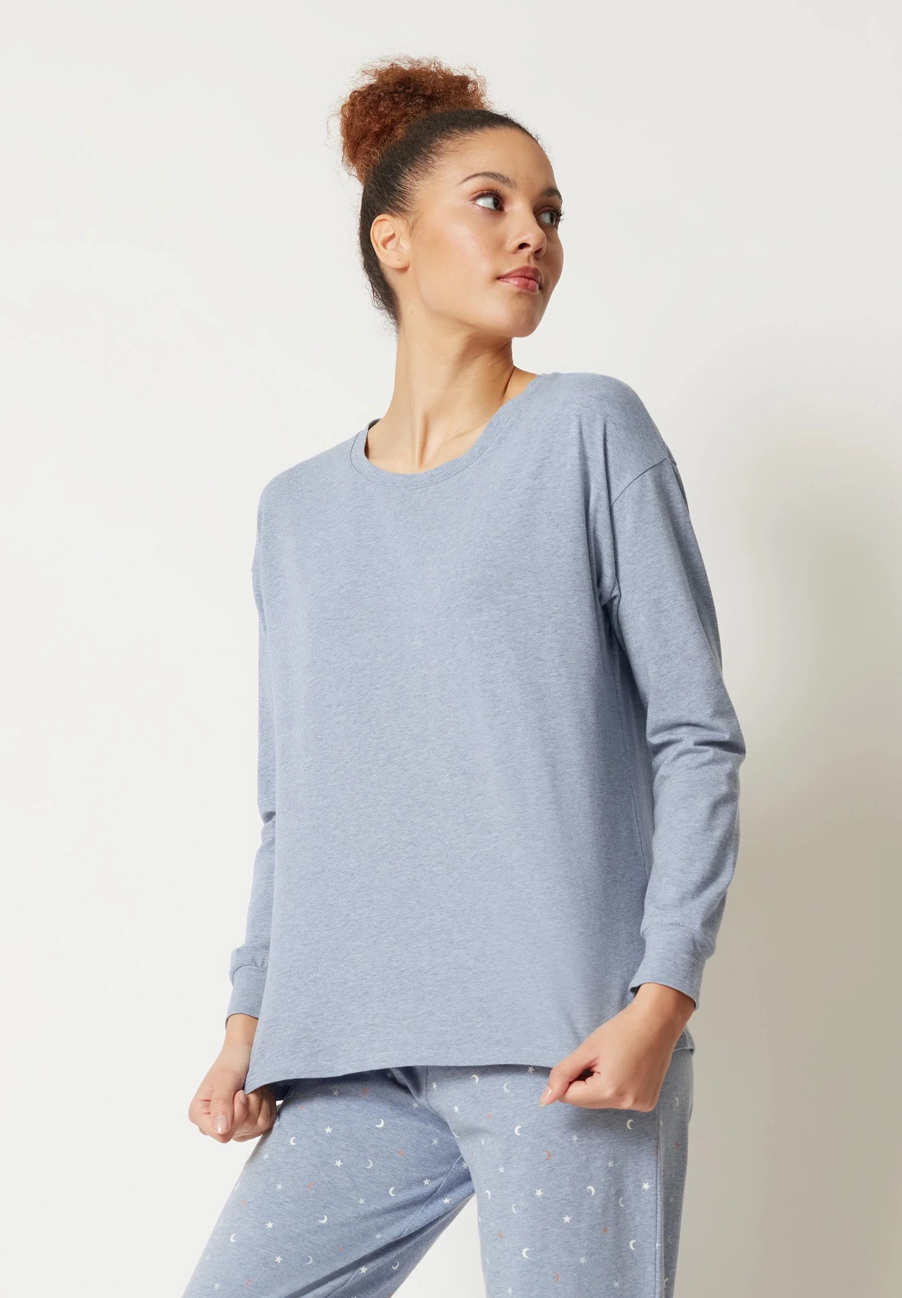 Night In Mix & Match Shirt long sleeve | denim melange 080775-08S335