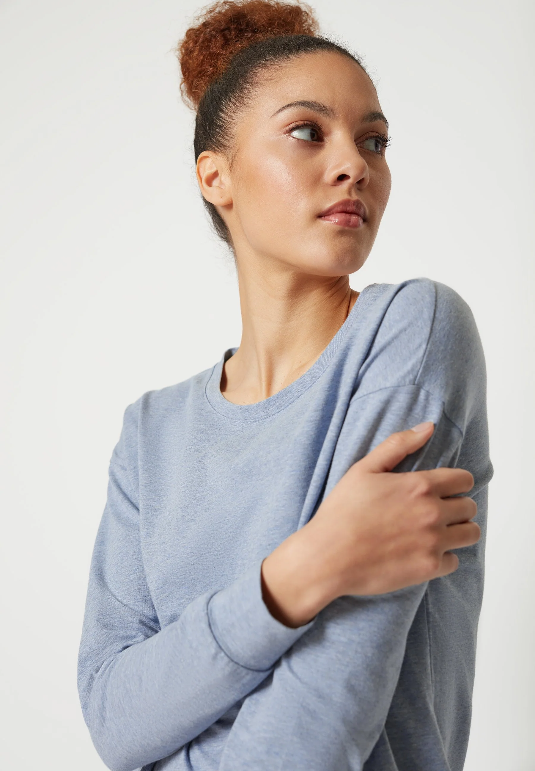 Night In Mix & Match Shirt long sleeve | denim melange 080775-08S335 - Image 5