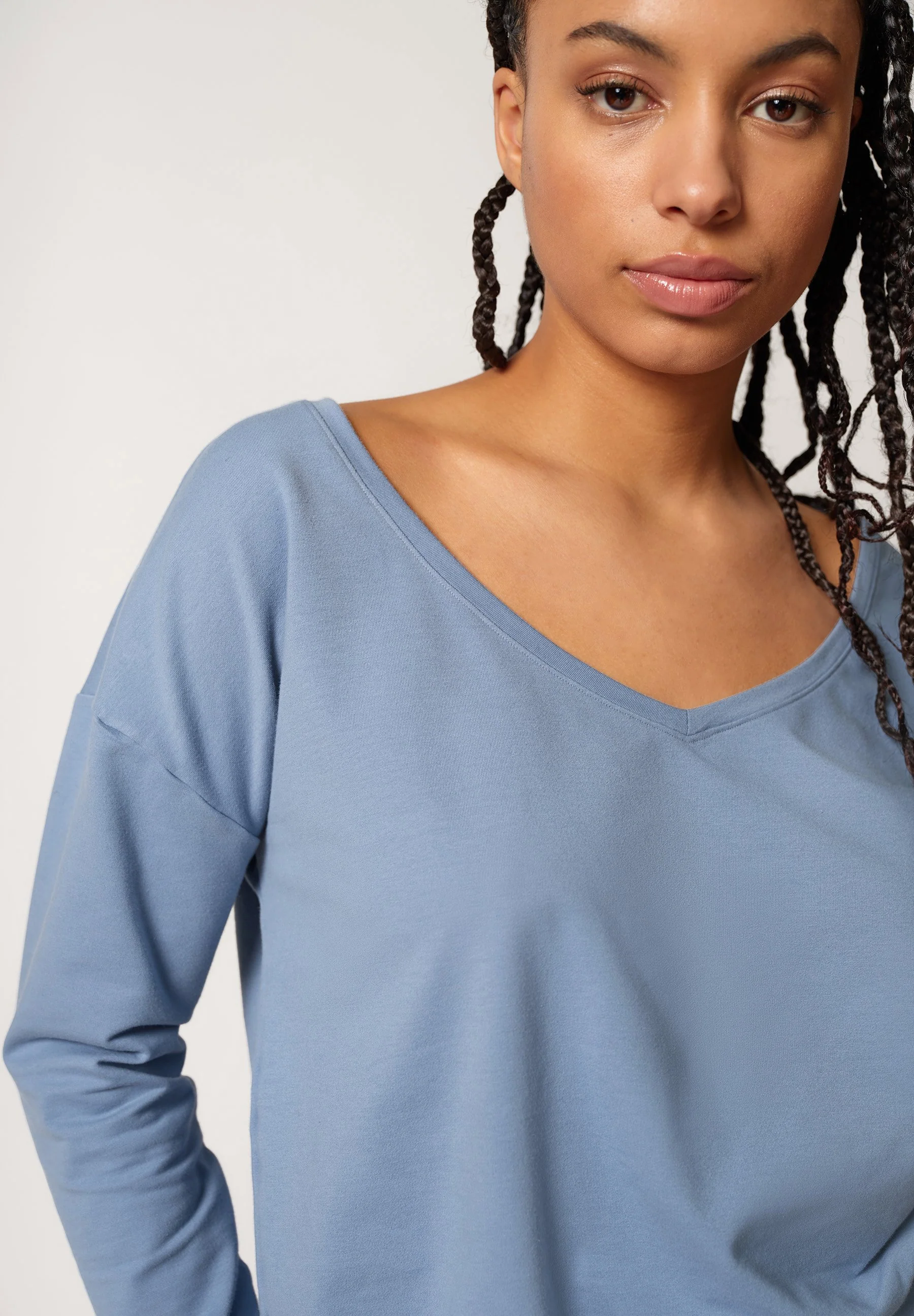 Night In Mix & Match Shirt long sleeve | faded denimblue 082617-08S336 - Image 5