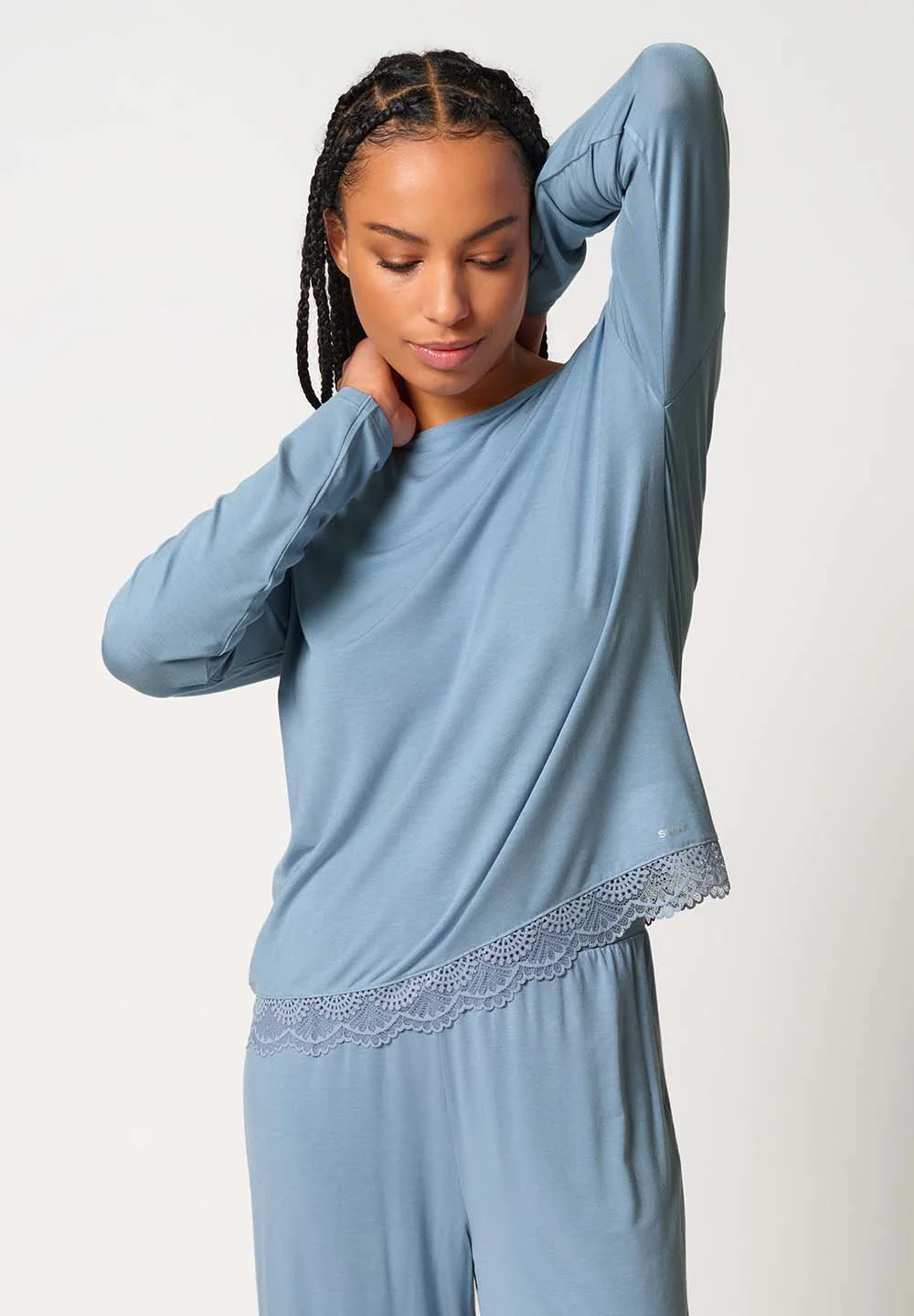Night In Mix & Match Shirt long sleeve | faded denimblue 086963-08S336