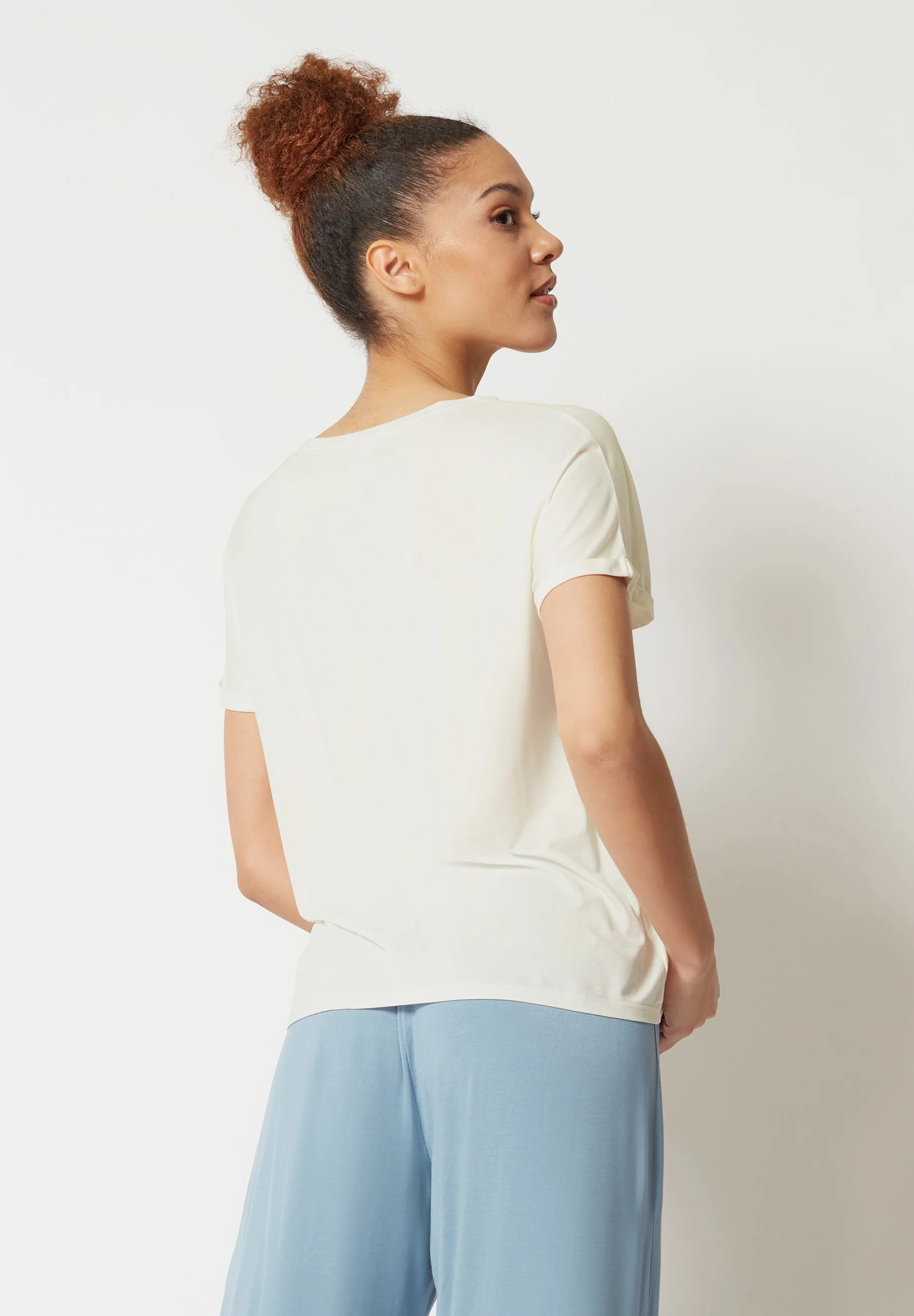 Night In Mix & Match Shirt short sleeve | ivory 080774-087608 - Image 2