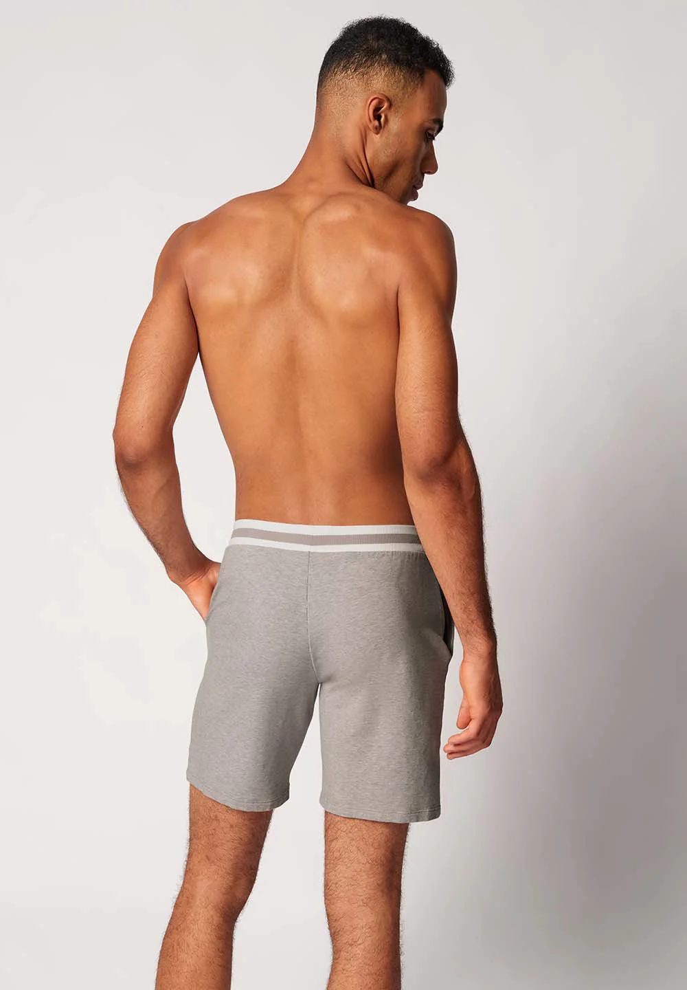 Night In Mix & Match Shorts | stone grey melange 080515-085593 - Image 2
