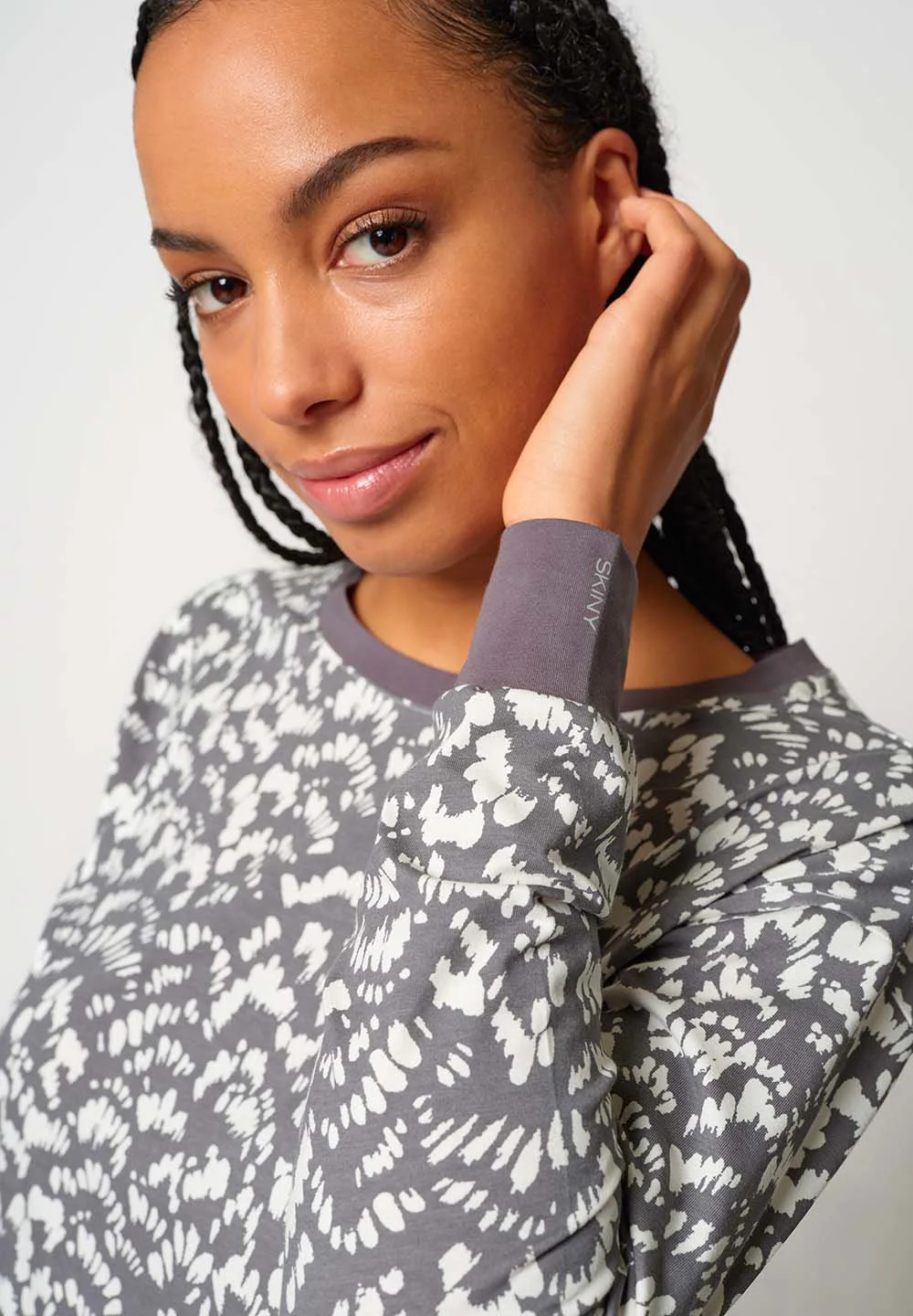 Night In Skiny 01 Sleepshirt long sleeve | volcanic fluff 086947-08S933 - Image 5