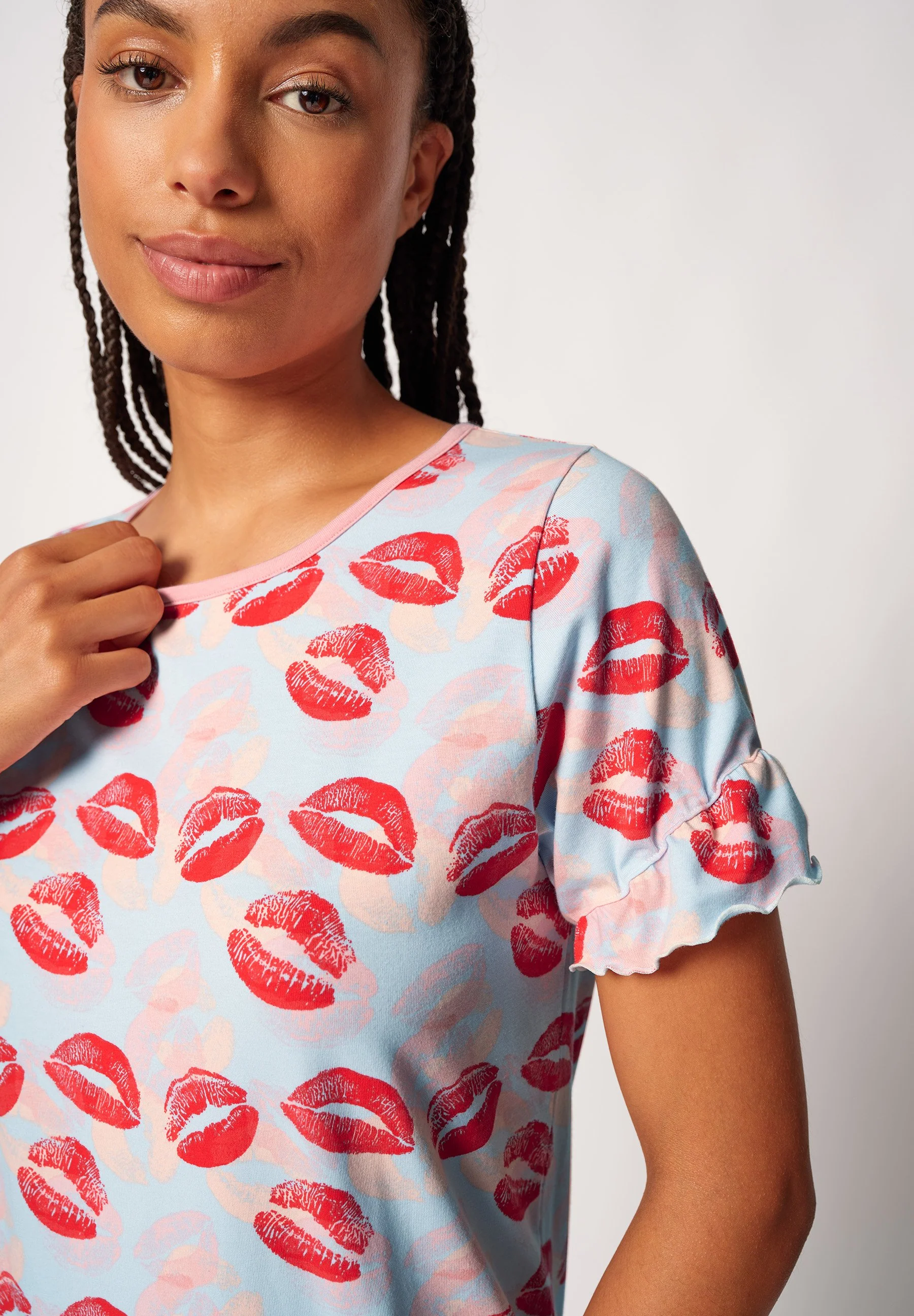 Night In Skiny 01 Sleepshirt short sleeve | angel kiss 086425-08S862 - Image 5