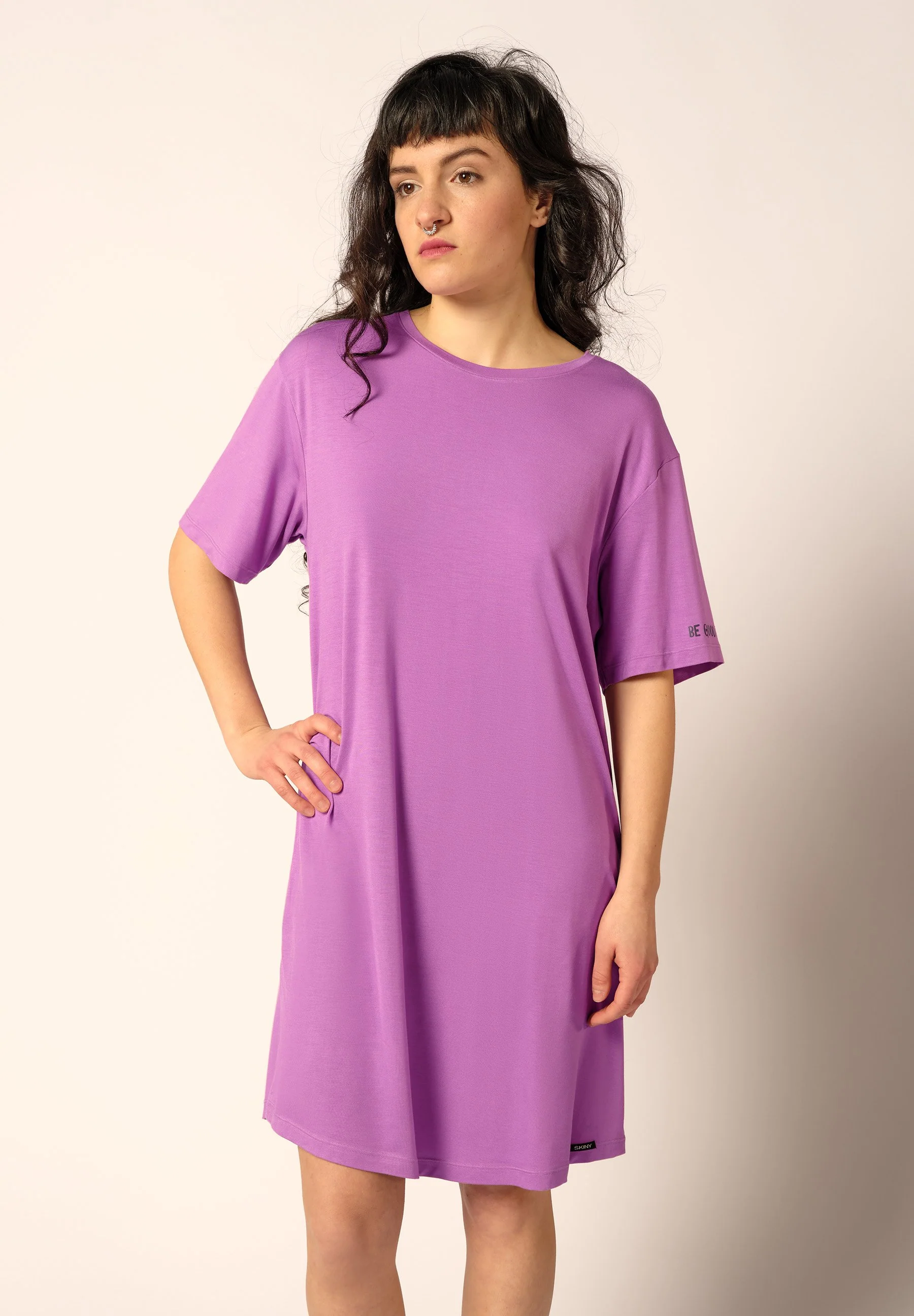 Night In Skiny 01 Sleepshirt short sleeve | mauve 080949-08S468