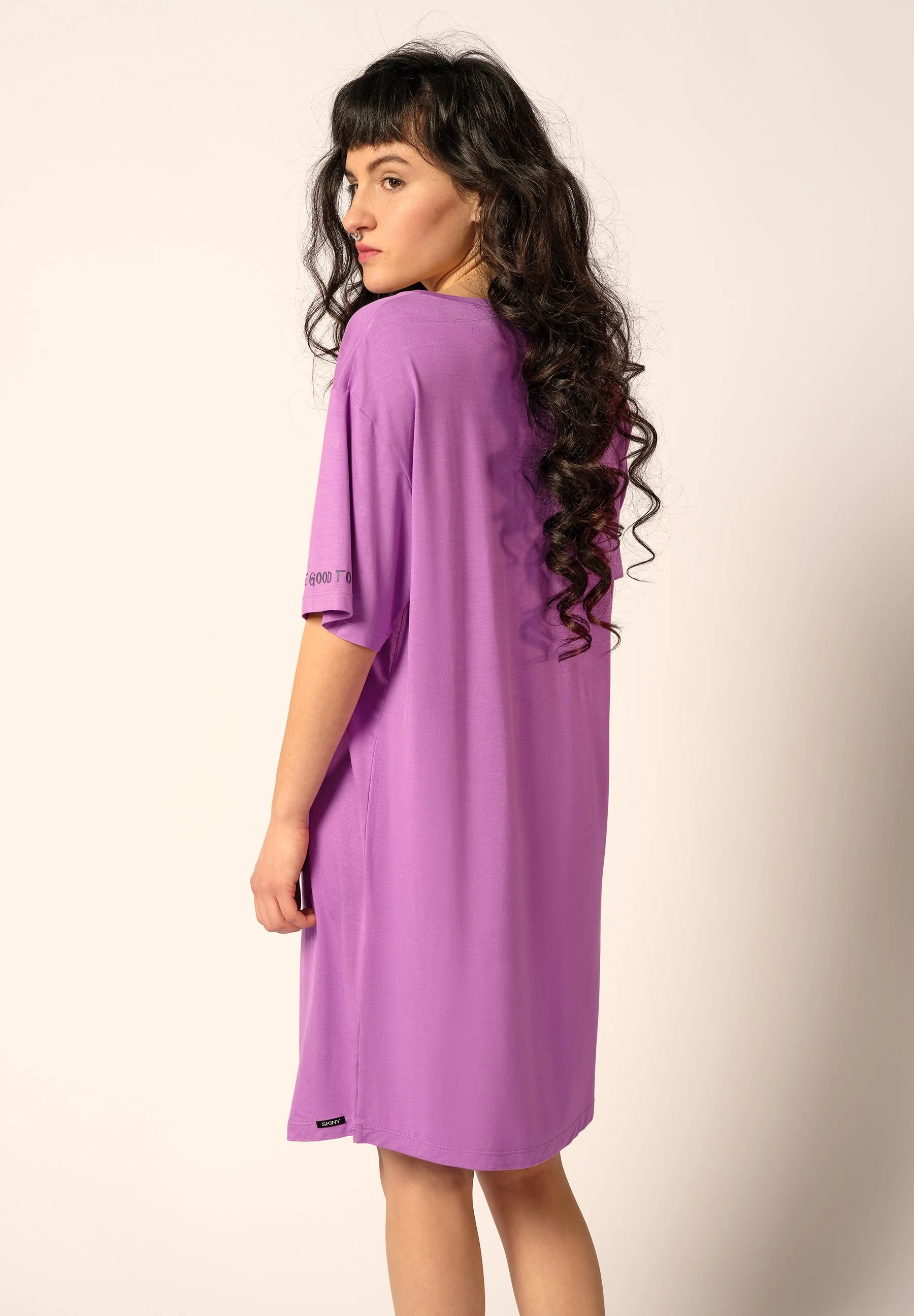 Night In Skiny 01 Sleepshirt short sleeve | mauve 080949-08S468 - Image 2