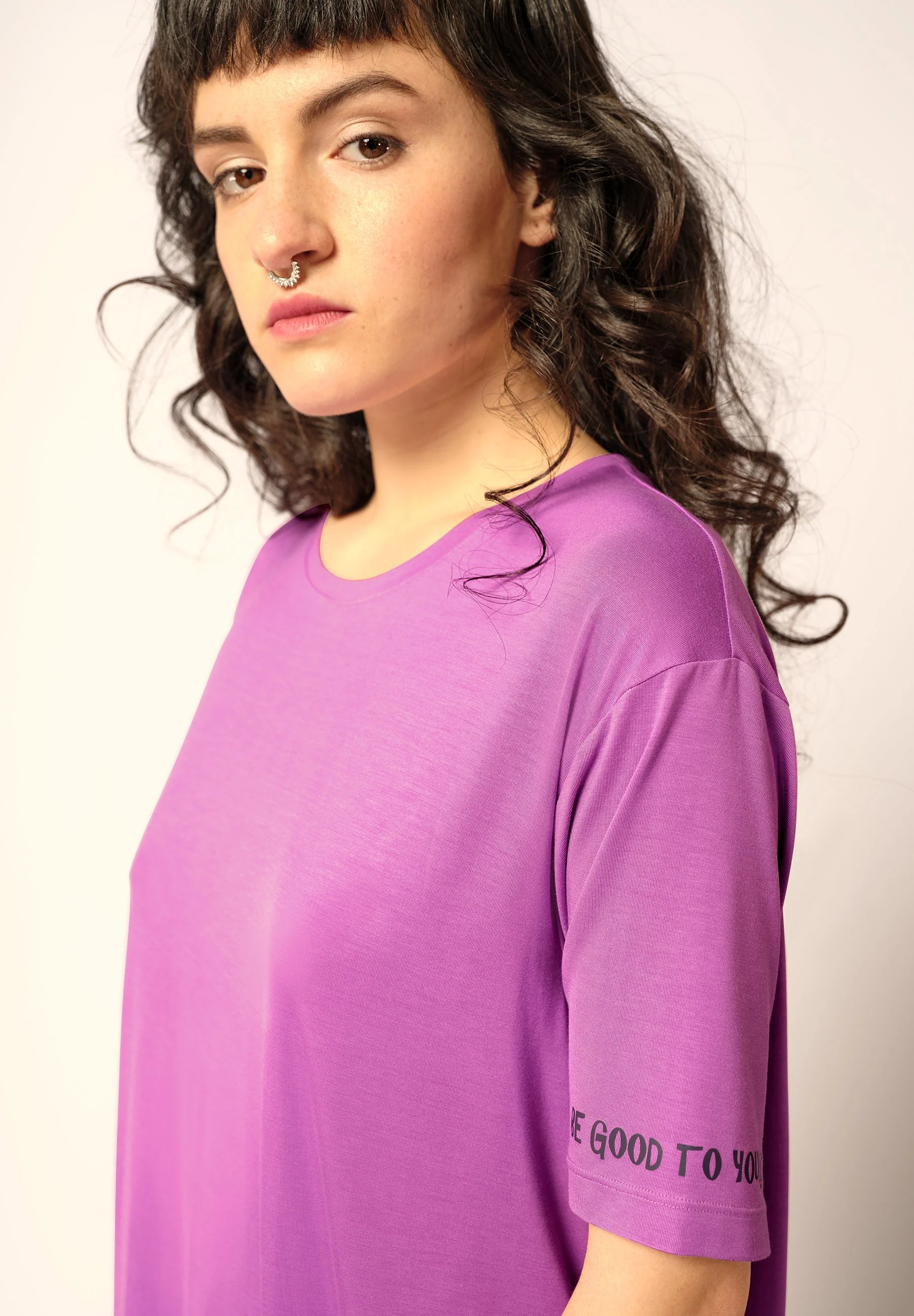 Night In Skiny 01 Sleepshirt short sleeve | mauve 080949-08S468 - Image 5