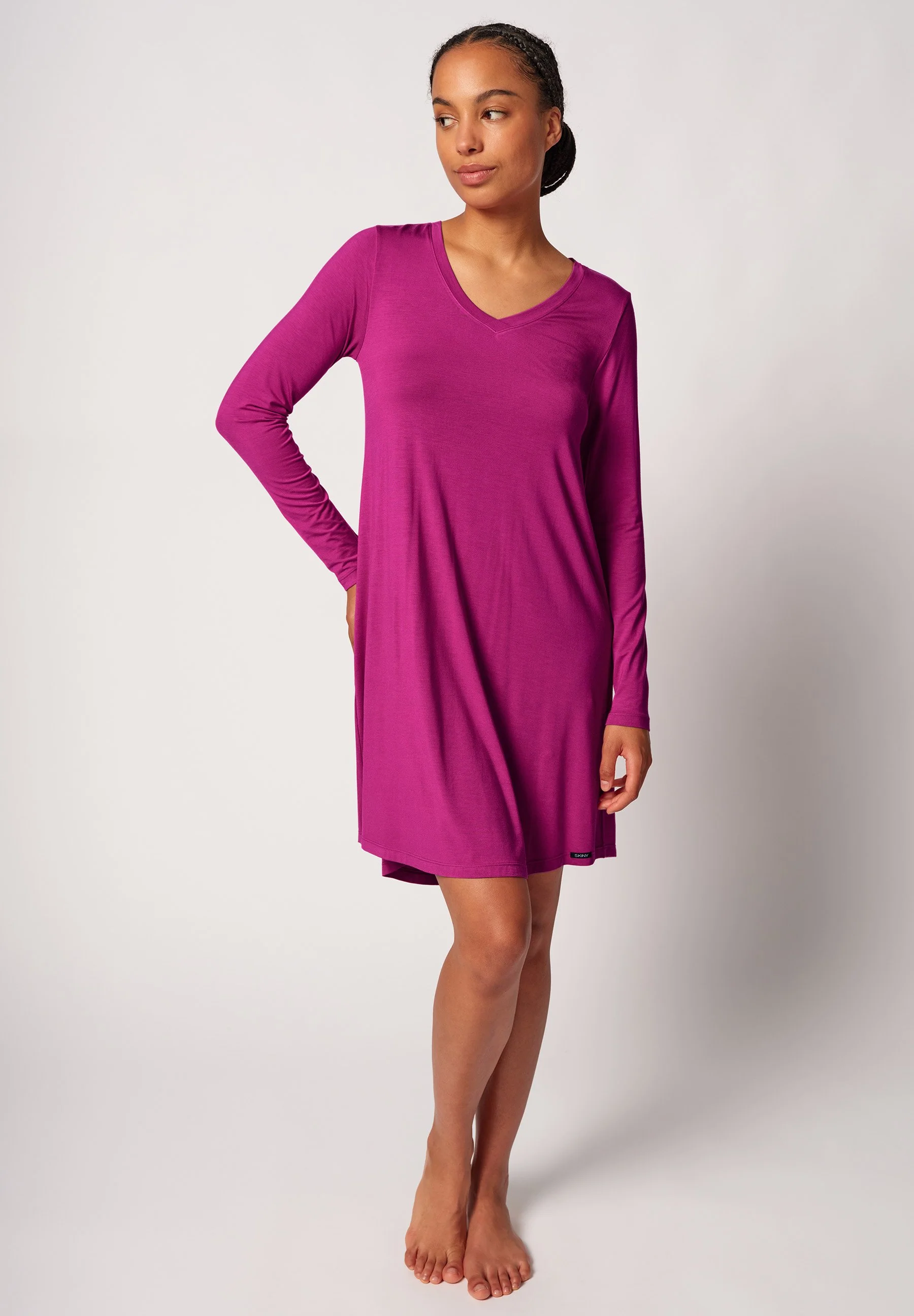 Night In Skiny 02 Sleepshirt long sleeve | fading thistle 082217-08S642