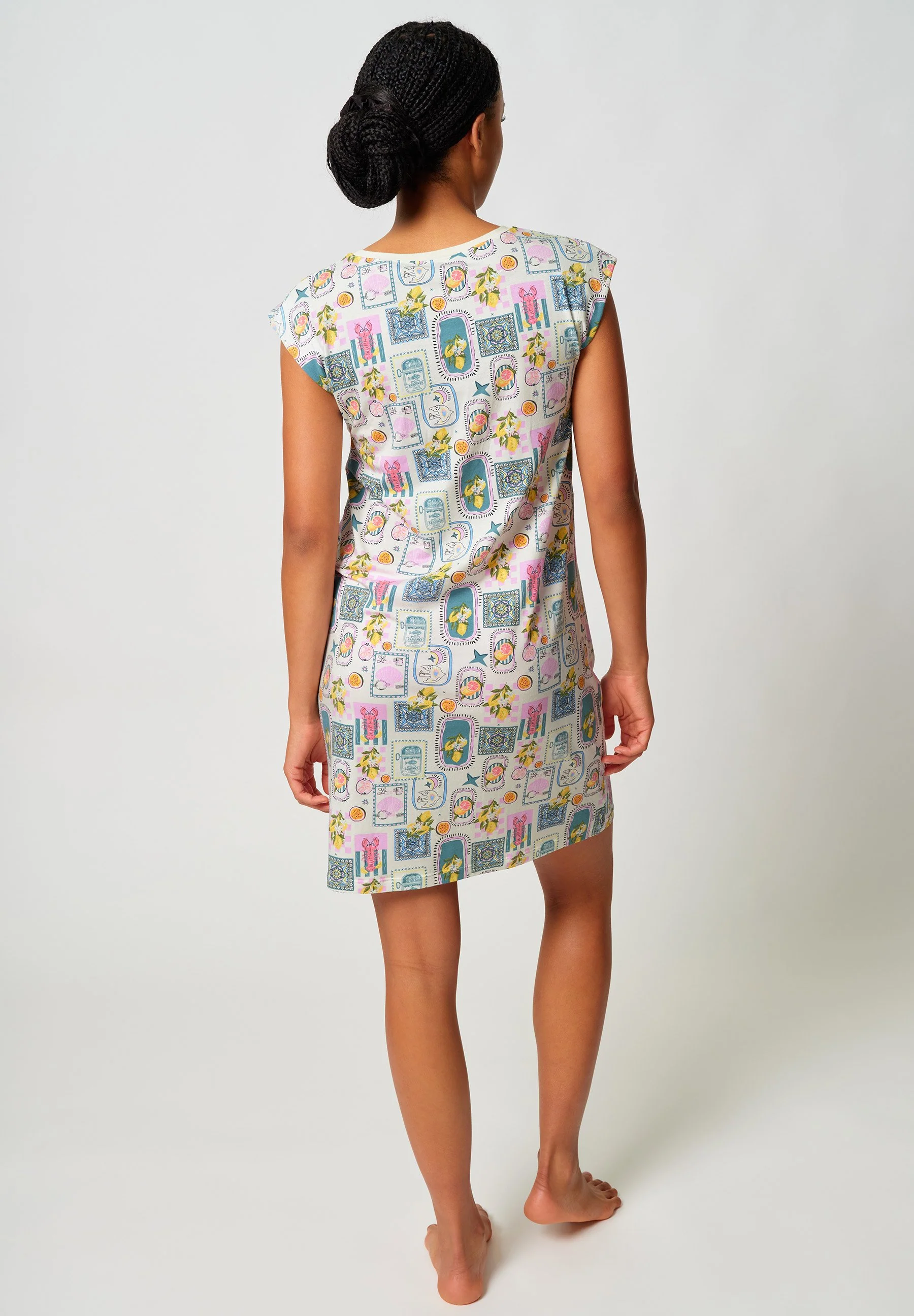 Night In Skiny 03 Sleepshirt short sleeve | bella italia 087277-08A048 - Image 2