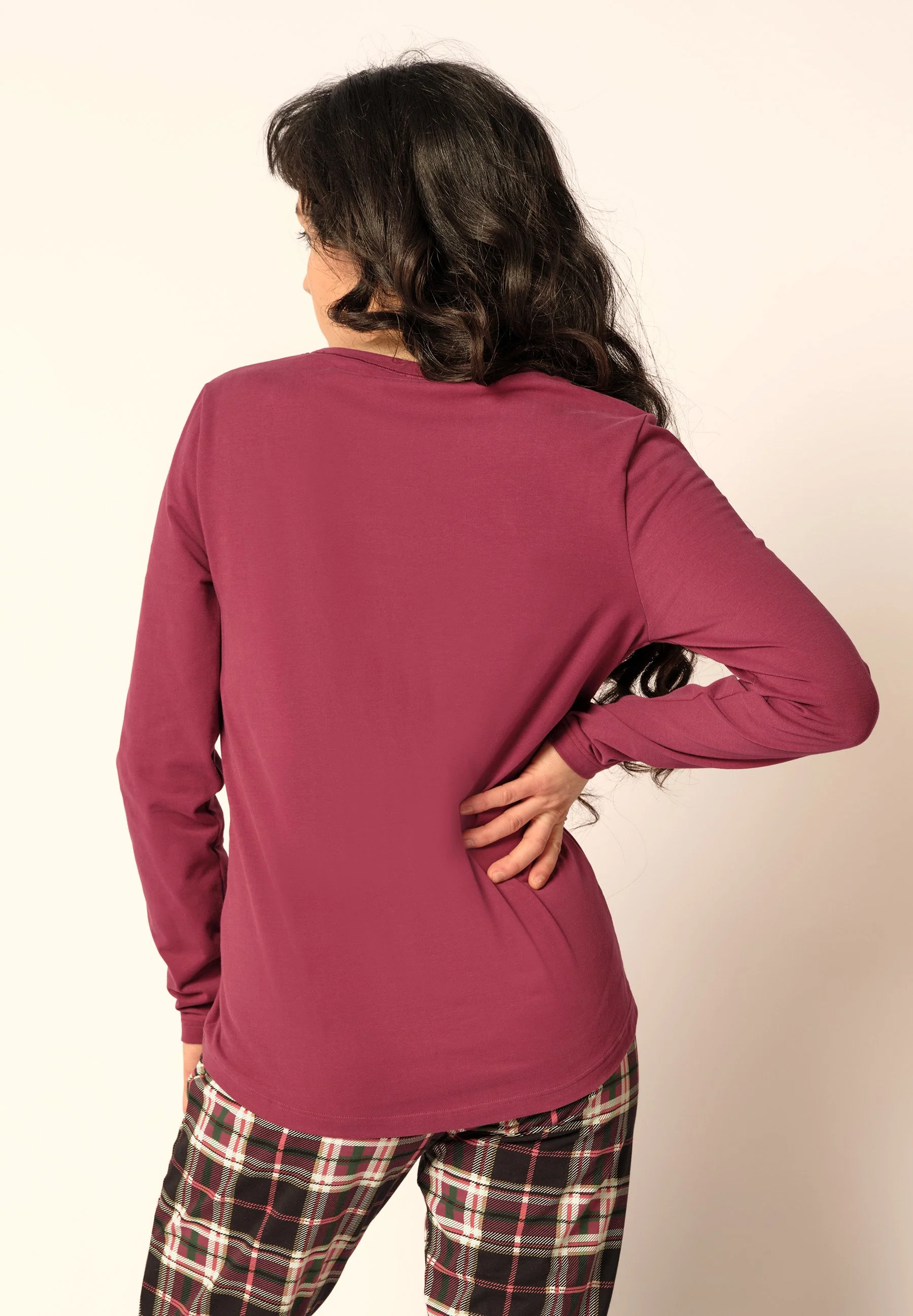 Night In Skiny 04 Shirt long sleeve | garnet 080975-08S488 - Image 2