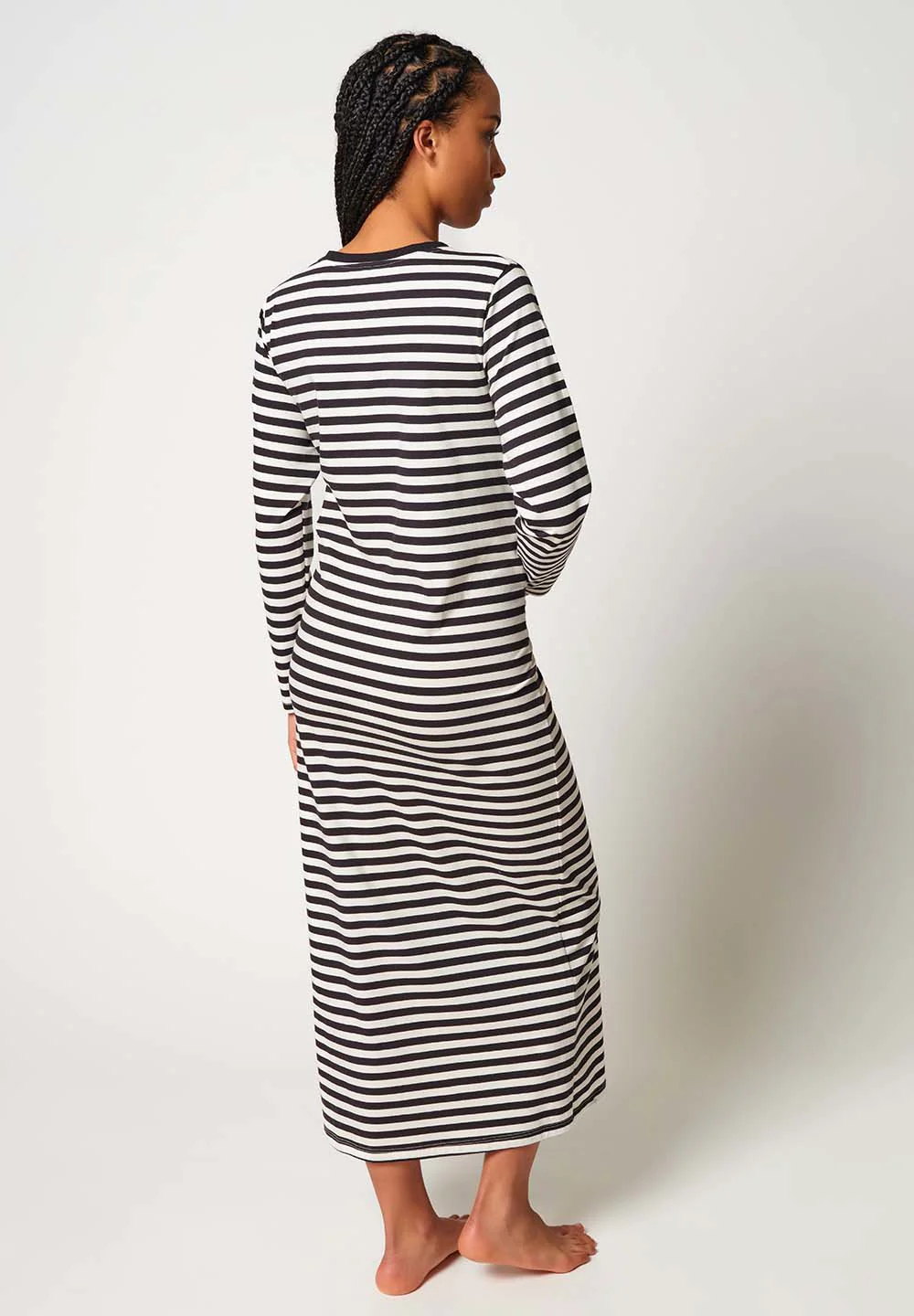 Night In Skiny 04 Sleepshirt long sleeve | yingyang stripes 086989-08S917 - Image 2