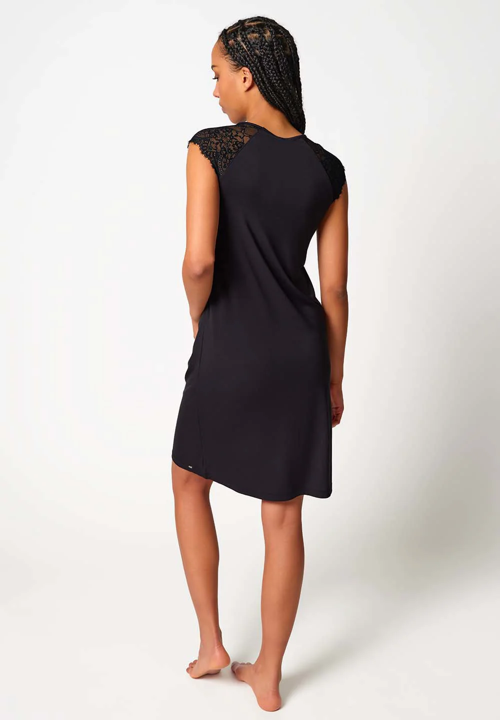 Night In Skiny 04 Sleepshirt short sleeve | black 086987-087665 - Image 2
