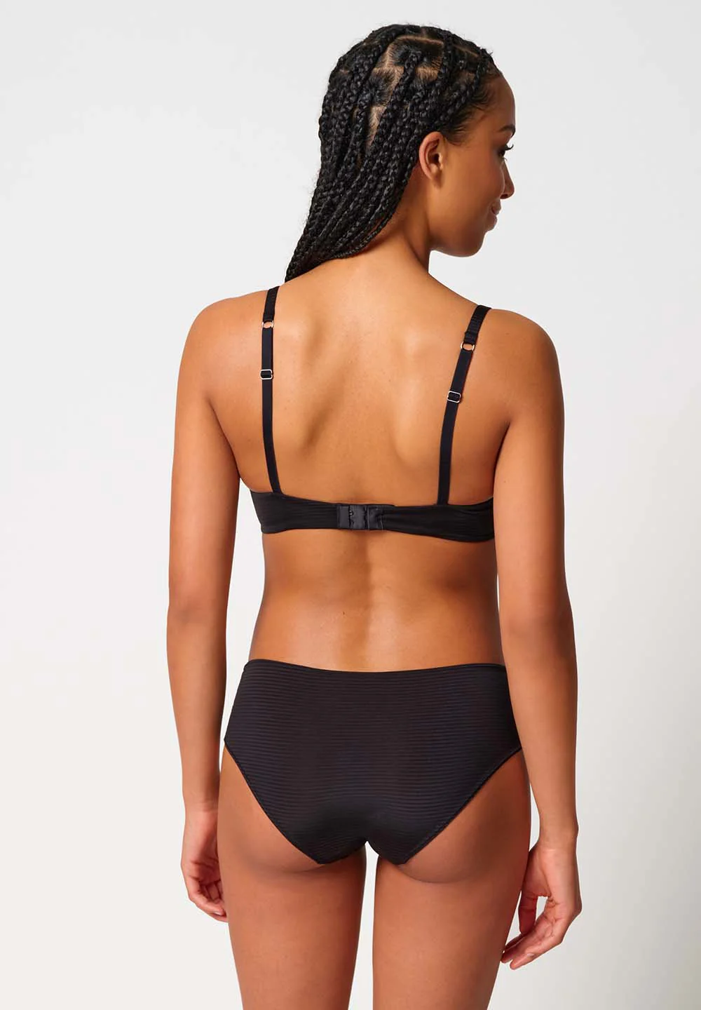 Timelessentials Wire bra | anthrablack stripes 087308-08A055 - Image 2