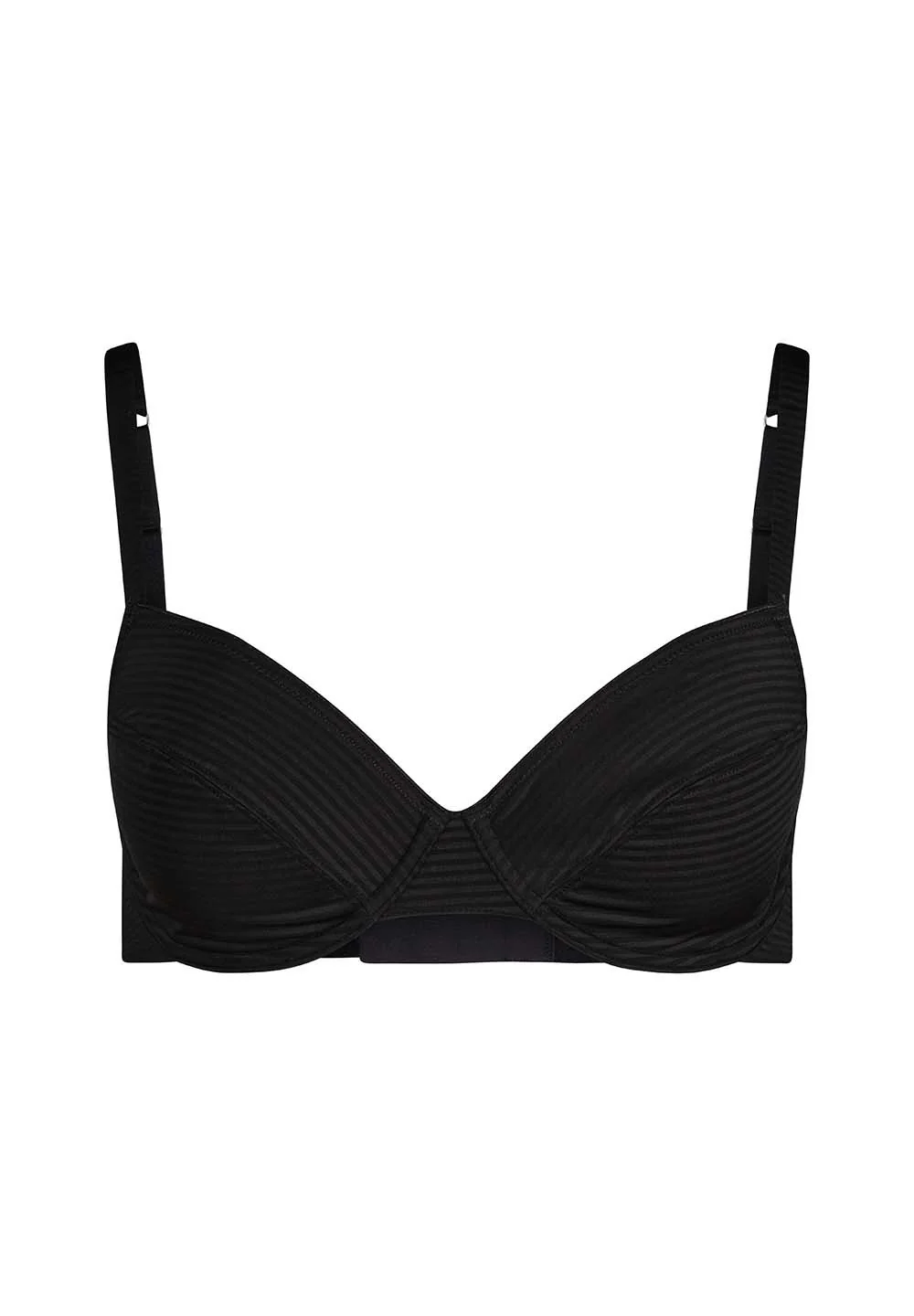 Timelessentials Wire bra | anthrablack stripes 087308-08A055 - Image 3