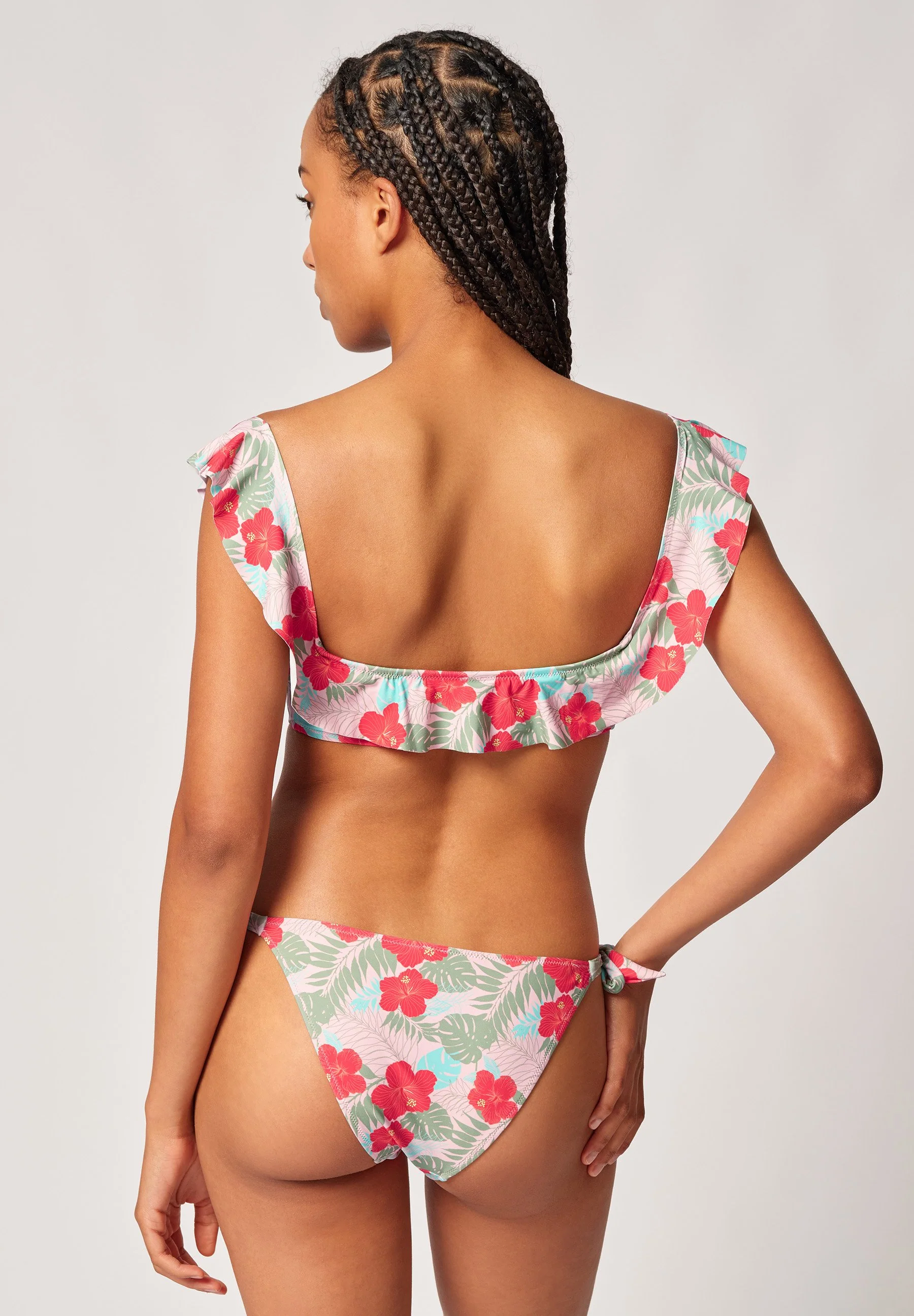 Tropicalagoon Bandeau bikini top | tropical hibiscus 083046-08S755 - Image 2