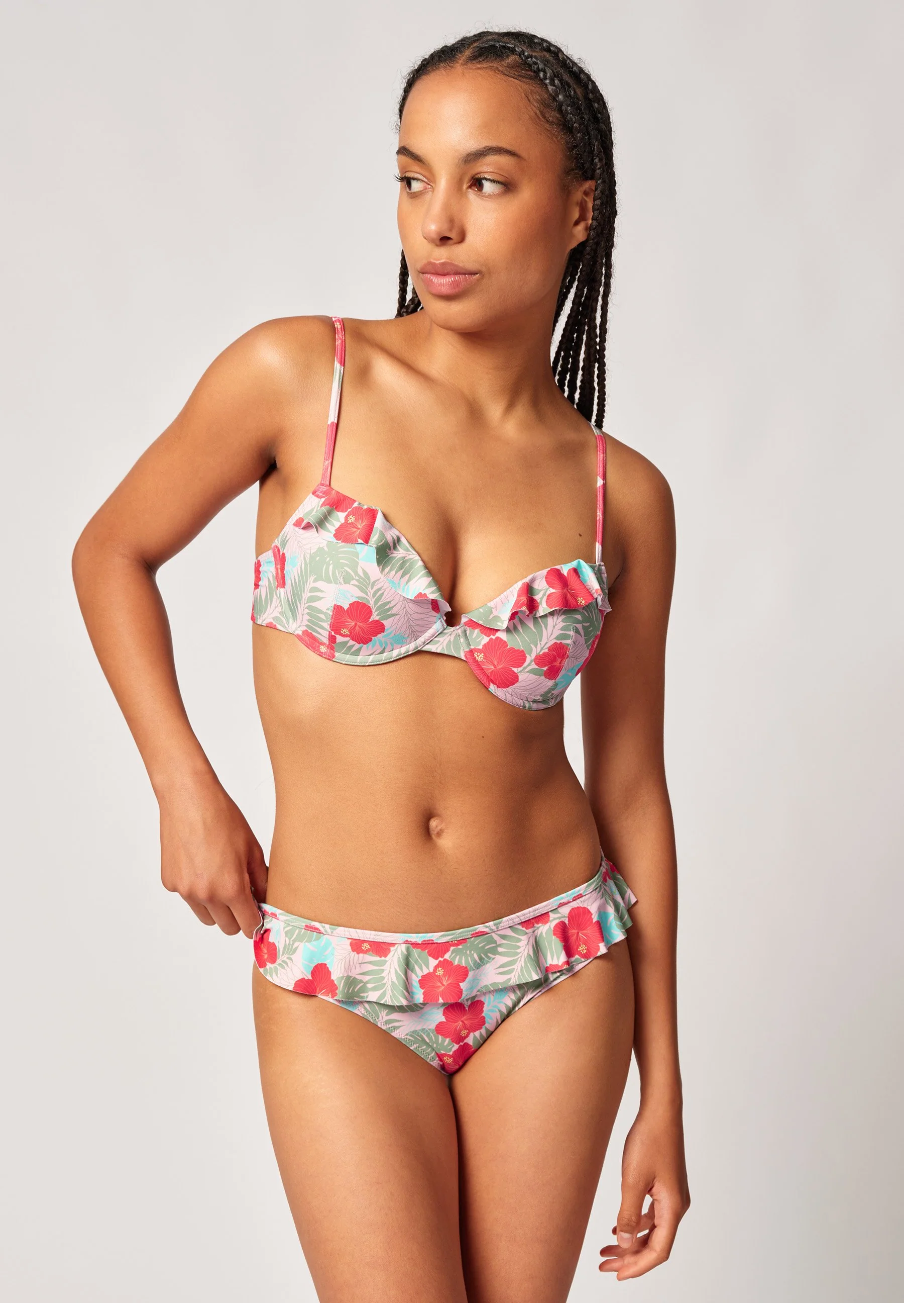 Tropicalagoon Padded bikini top | tropical hibiscus 083048-08S755