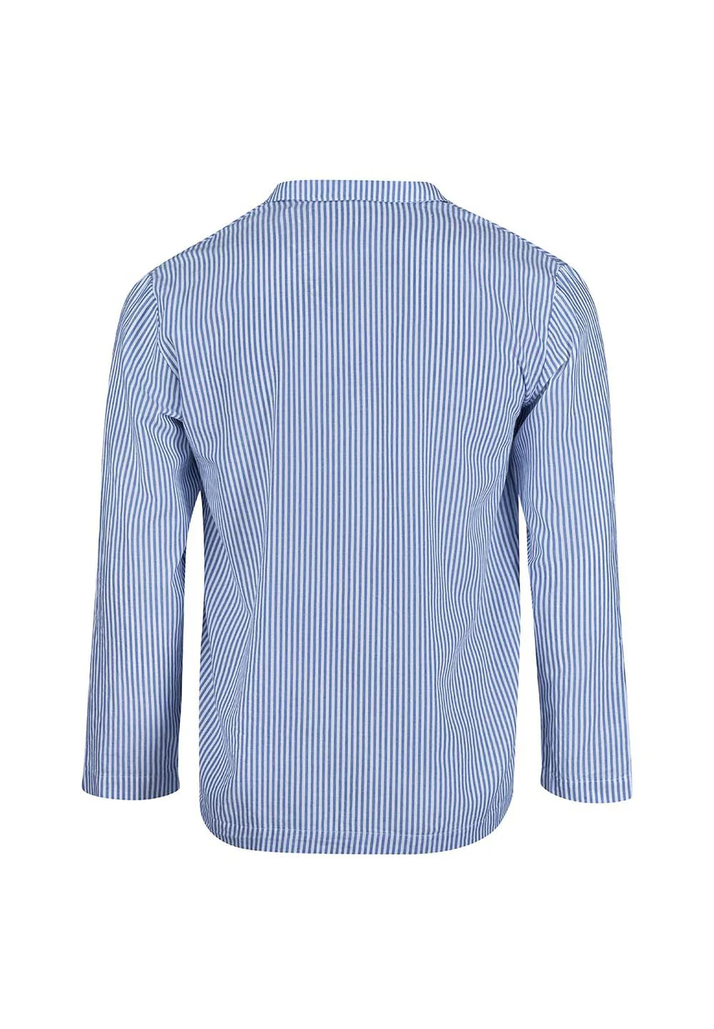 Unight Unisex shirt long sleeve | blue microstripes 083025-08S732 - Image 6