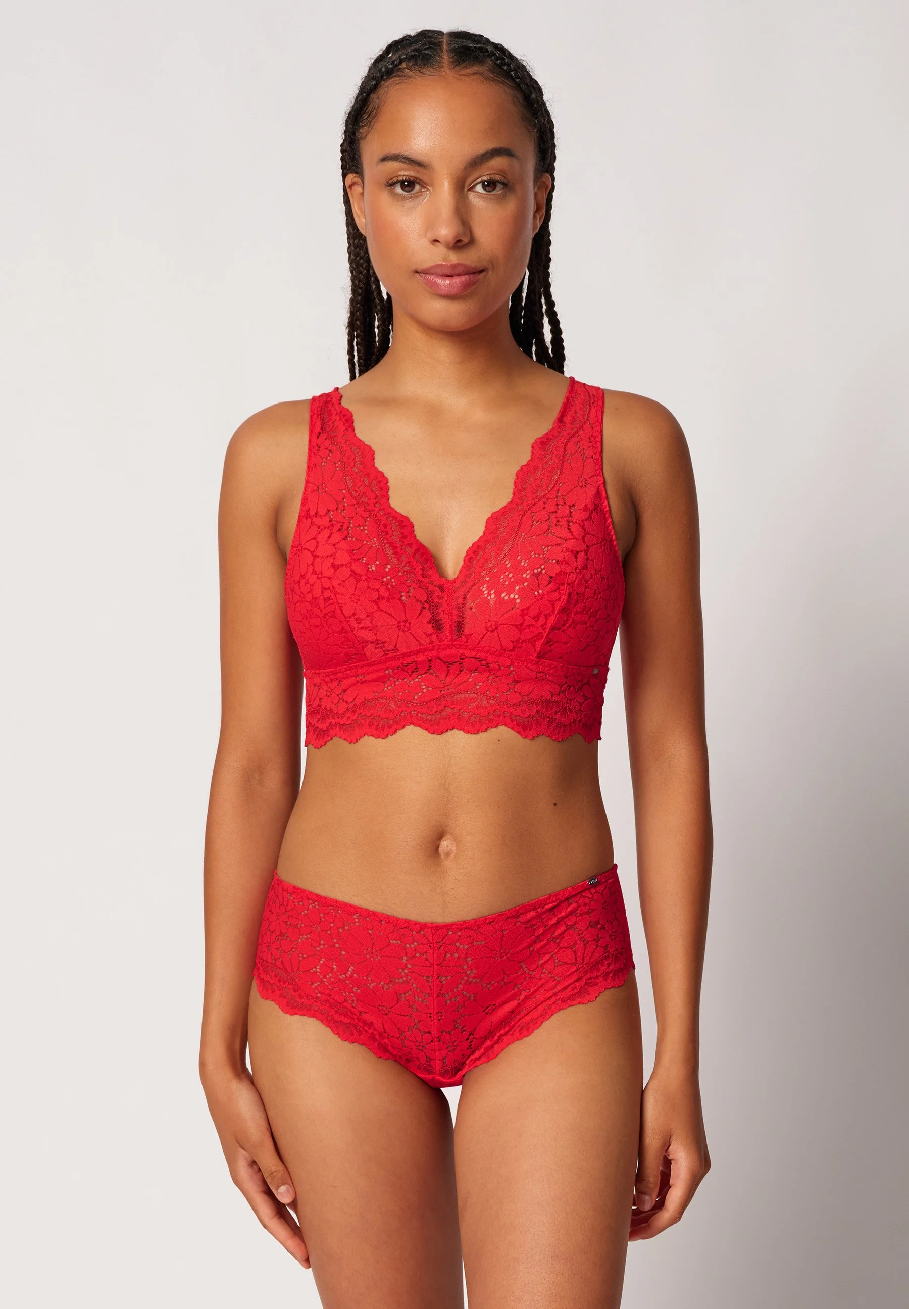 Wonderfulace Crop top remov. pads | high risk red 082902-08S859